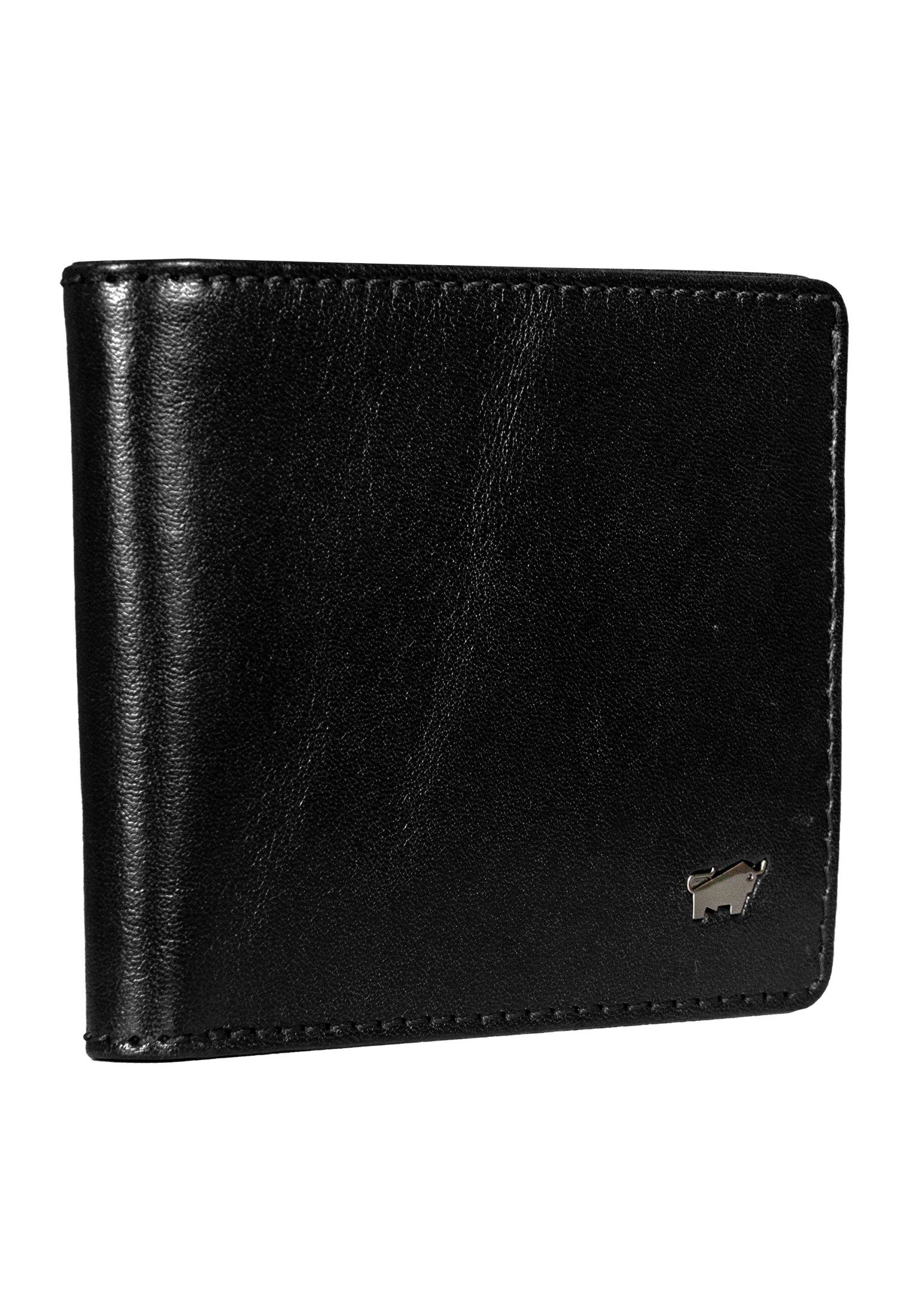 Braun Büffel Geldbörse Geldbörse vegetabil RFID schwarz aus gegerbtem Leder 4+3CS, COUNTRY