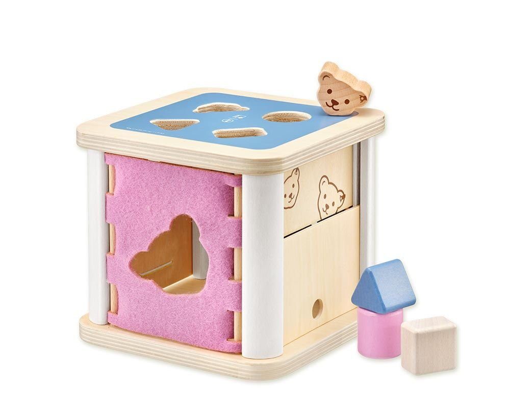 Selecta Greifling Sortierbox blau rosa Knopf im Ohr 64308