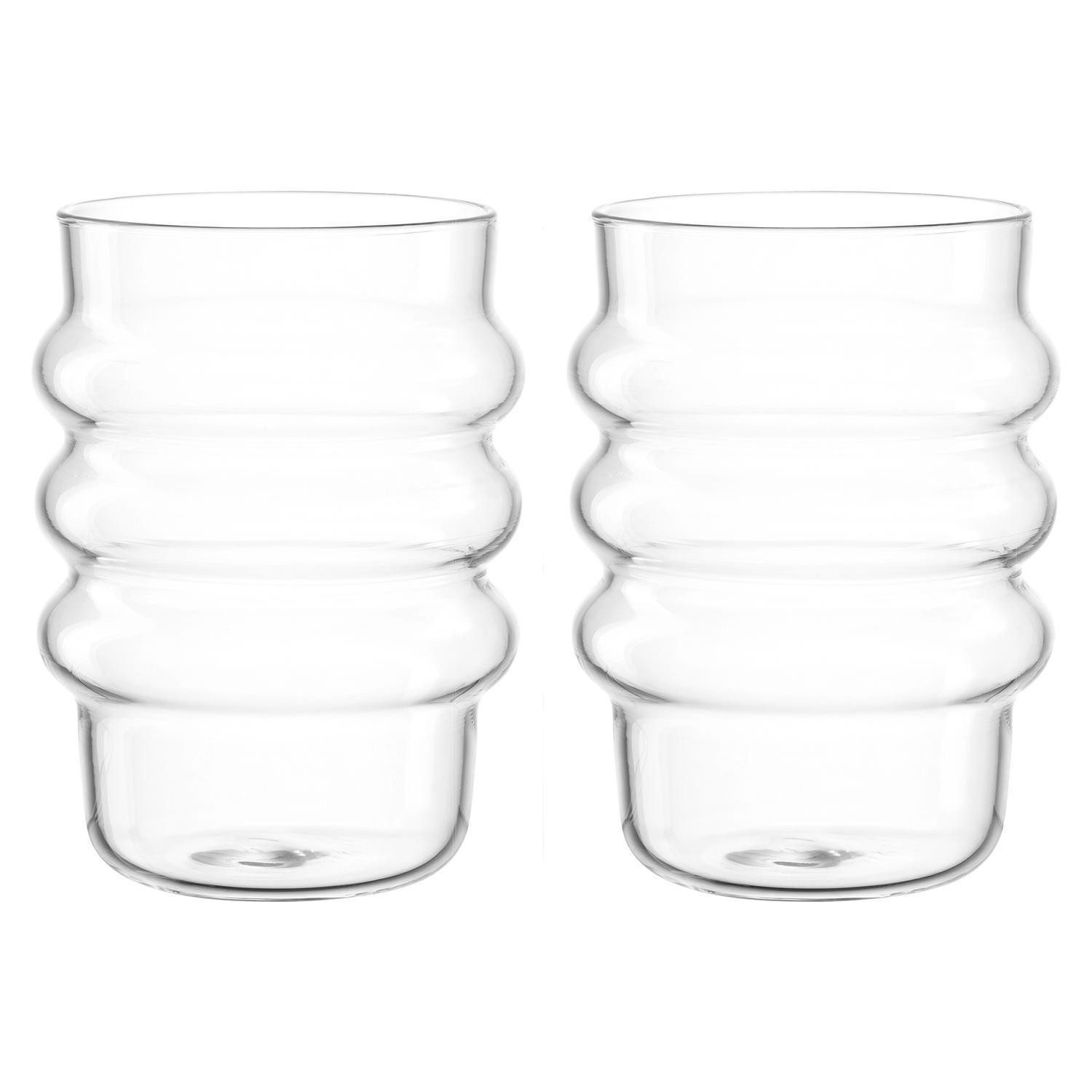 Gläser-Set SOLE, Ø 7 cm, Transparent, Borosilikatglas, 2-tlg.