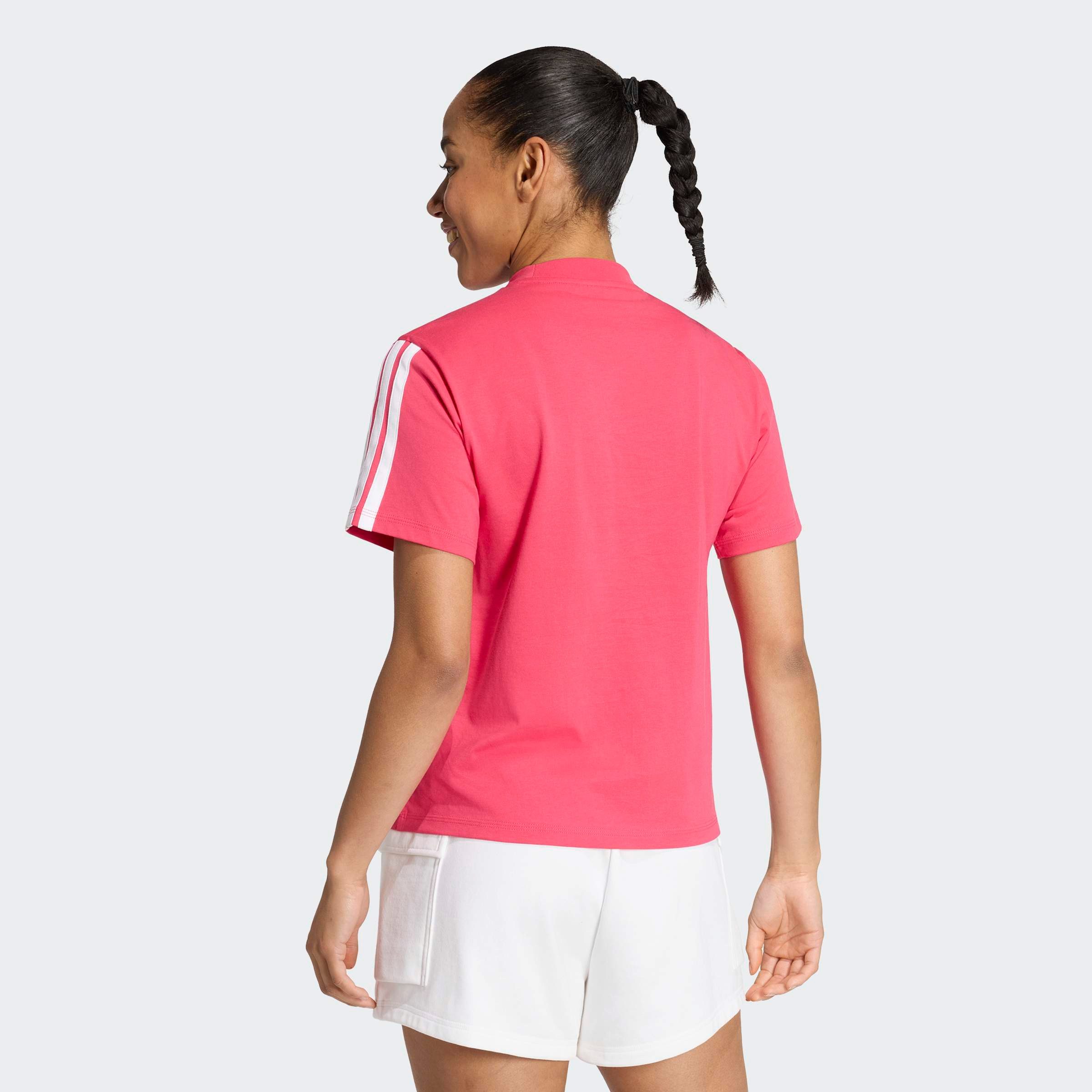 adidas Sportswear T-Shirt W 3S SJ BF T Kurzarmdesign, mit Rundhalsausschnitt, gerader Abschluss