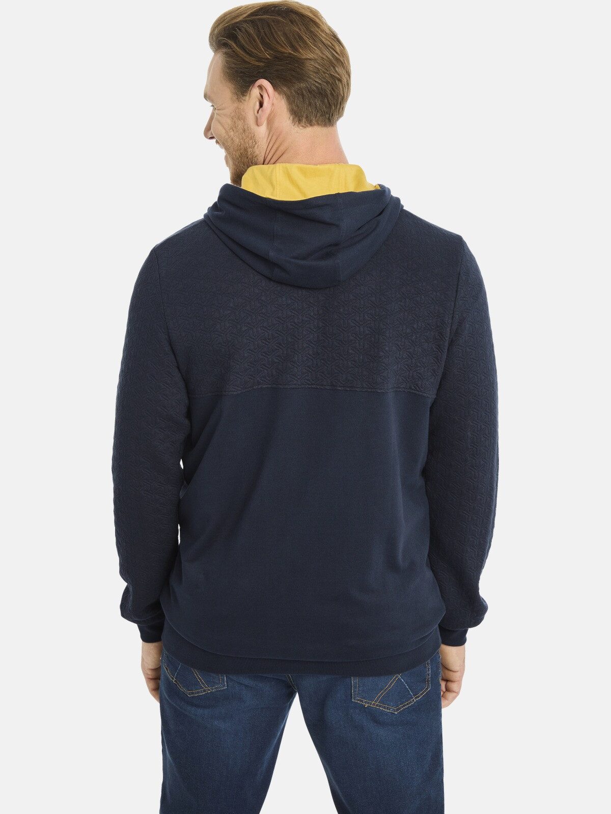 Jan Vanderstorm Kapuzensweatjacke DAGOMAR mit kontrastfarbener günstig online kaufen