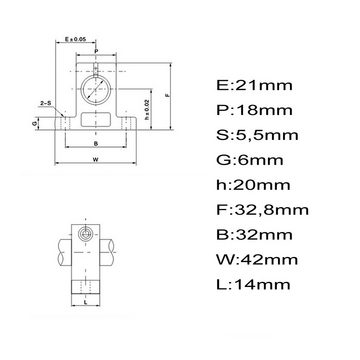 euroharry 3D-Drucker 2PK 100-600mm 8mm Linearführung -Lagerblock Linearachse Welle