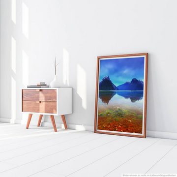 Sinus Art Poster Landschaftsfotografie 60x90cm Poster Traumhafte Gebirgslandschaft Neuseeland