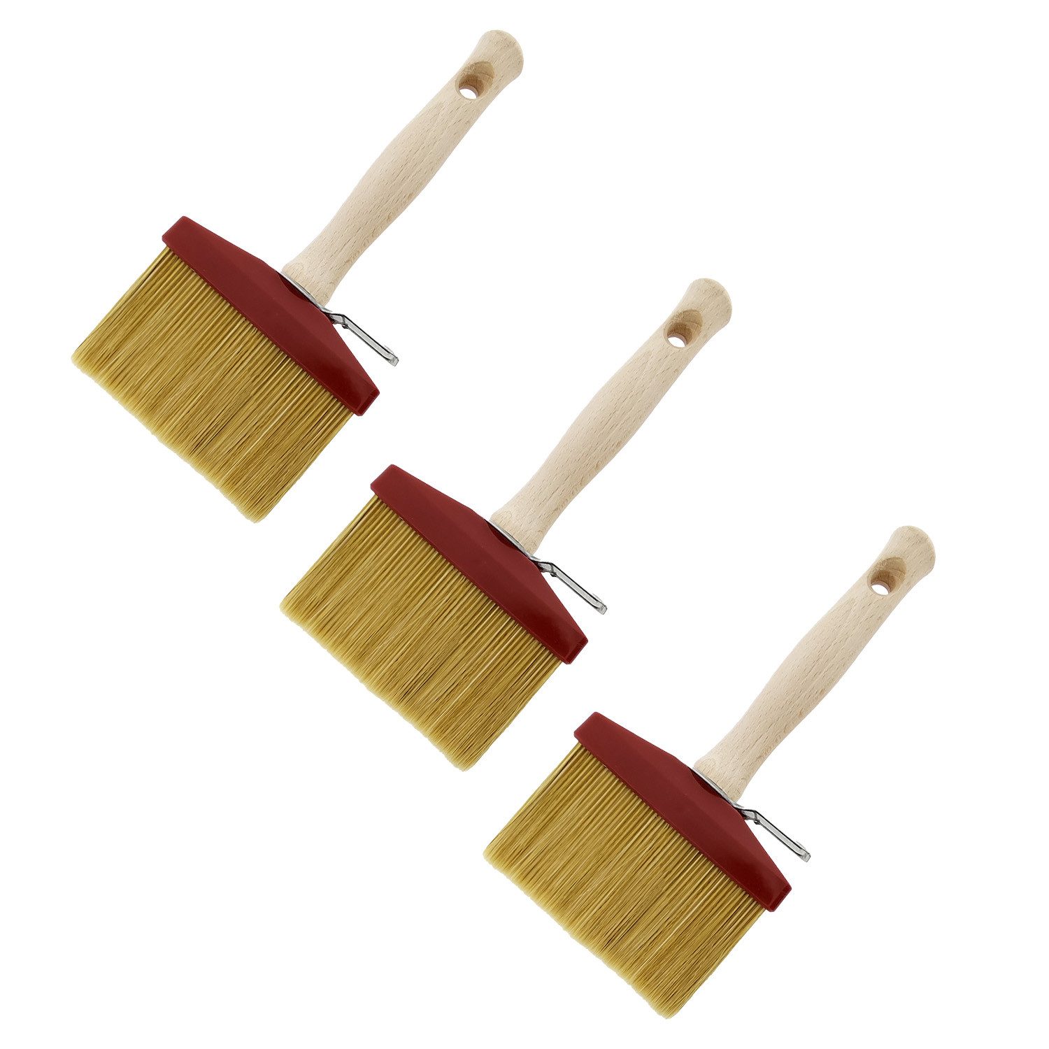 varivendo Flächenstreicher 3er Set Maler-Flächenstreicher 100x30mm, (Set, 3 St., Maler-Flächenstreicher), Flächenstreicher Malerquast Deckenbürste Malerbürste Lasurpinsel