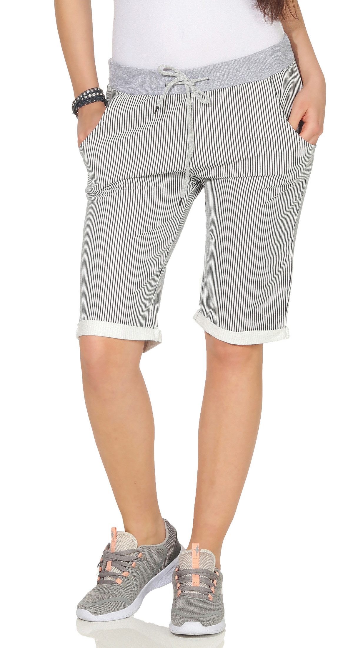 CLEO STYLE Sweatbermudas Bermuda Damen 30 günstig online kaufen