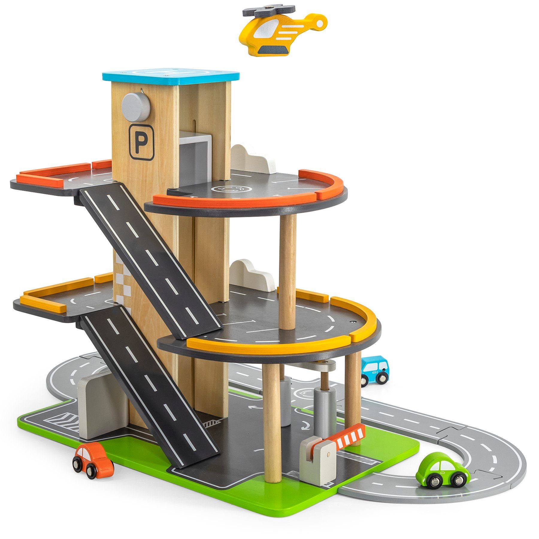 TikTakToo Spiel-Parkhaus Parkgarage mit Spielstraße, Autos, günstig online kaufen