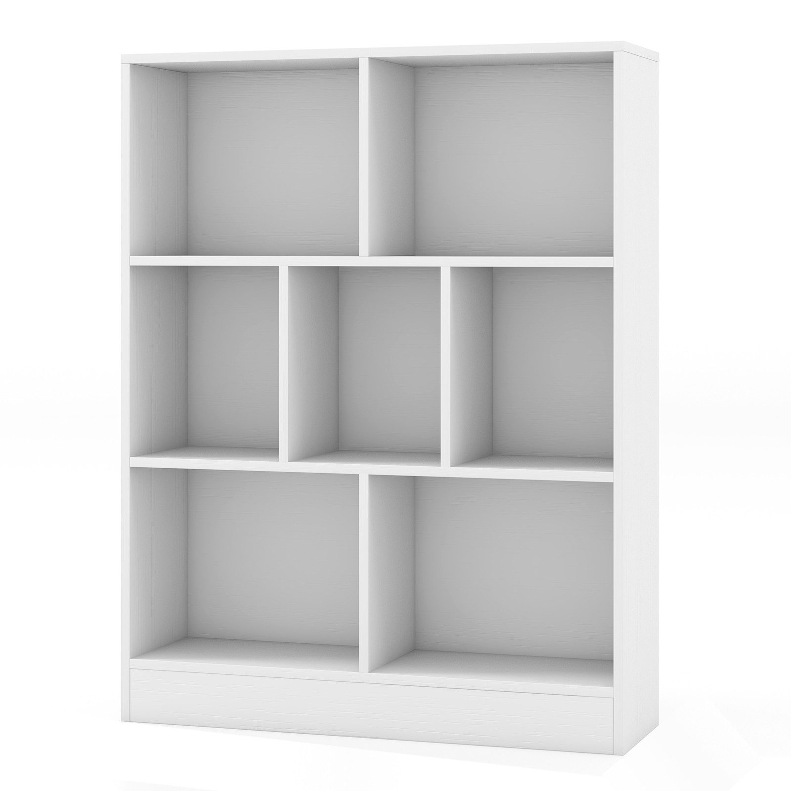 COSTWAY Bücherregal, Standregal, 3 Ebenen, 7 günstig online kaufen