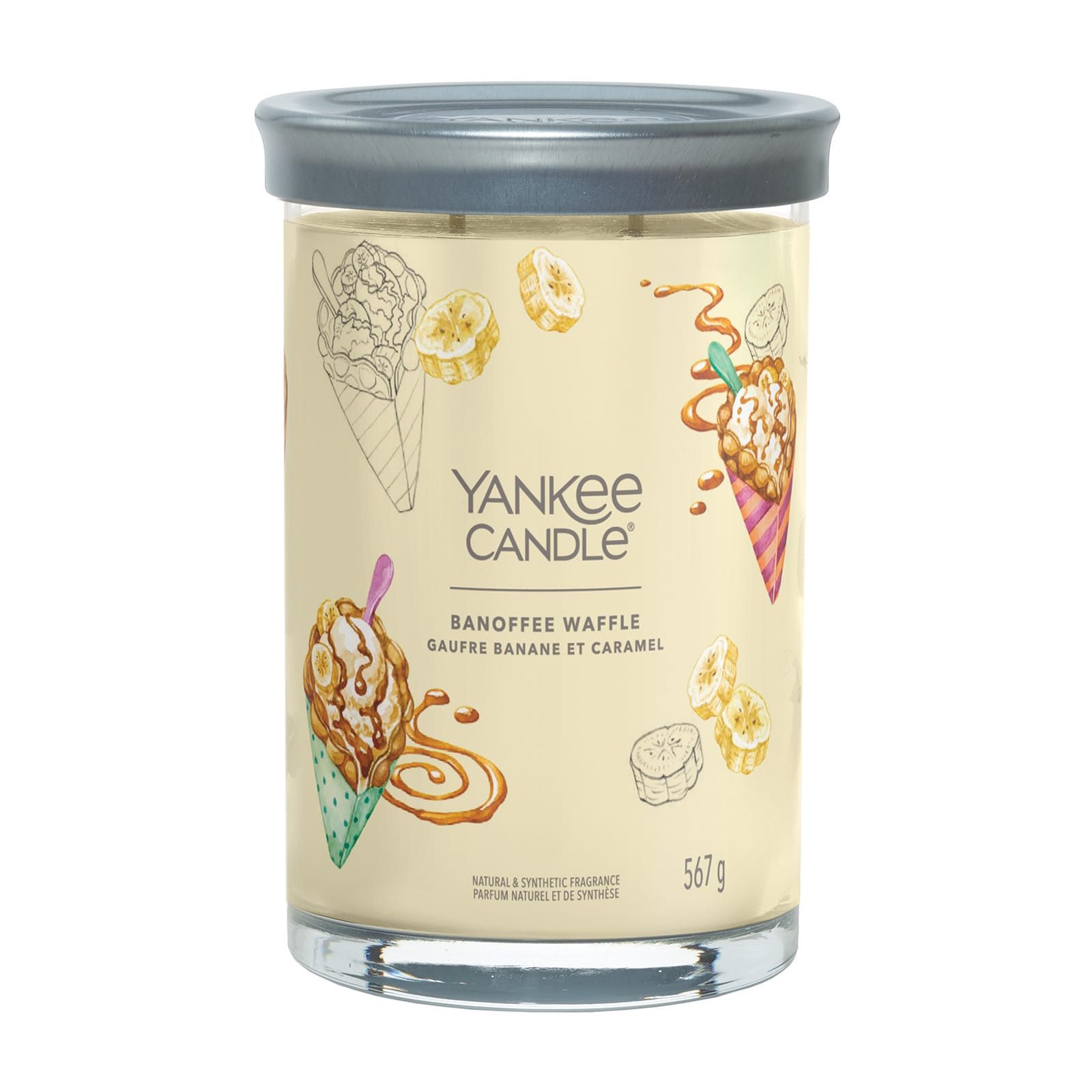 Yankee Candle Duftkerze Duftkerze YC SIGNATURE LARGE TUMBLER BANOFFEE WAFFLE