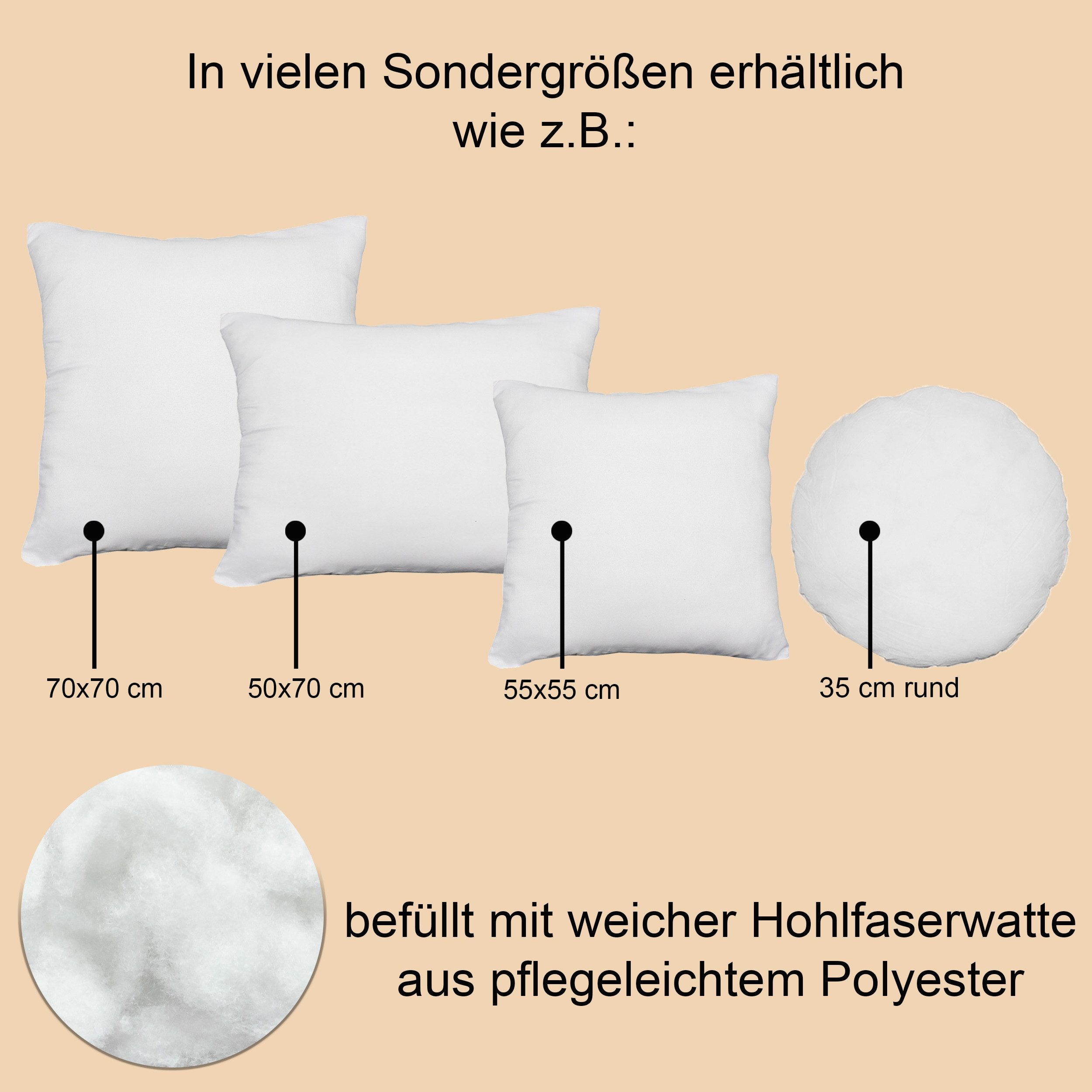 Haus und Deko Kopfkissen 2er Pack Füllkissen Microfaser Kissenfüllung Kopfk günstig online kaufen