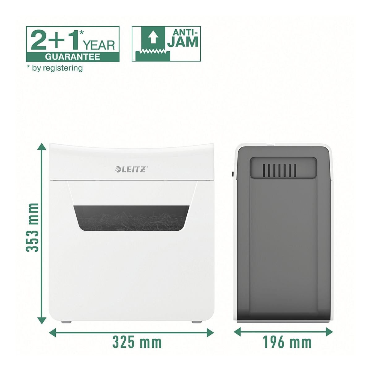 LEITZ Aktenvernichter IQ 6X Protect Premium, Partikelschnitt 4x40 mm, bis 6 Blatt, 10 Liter