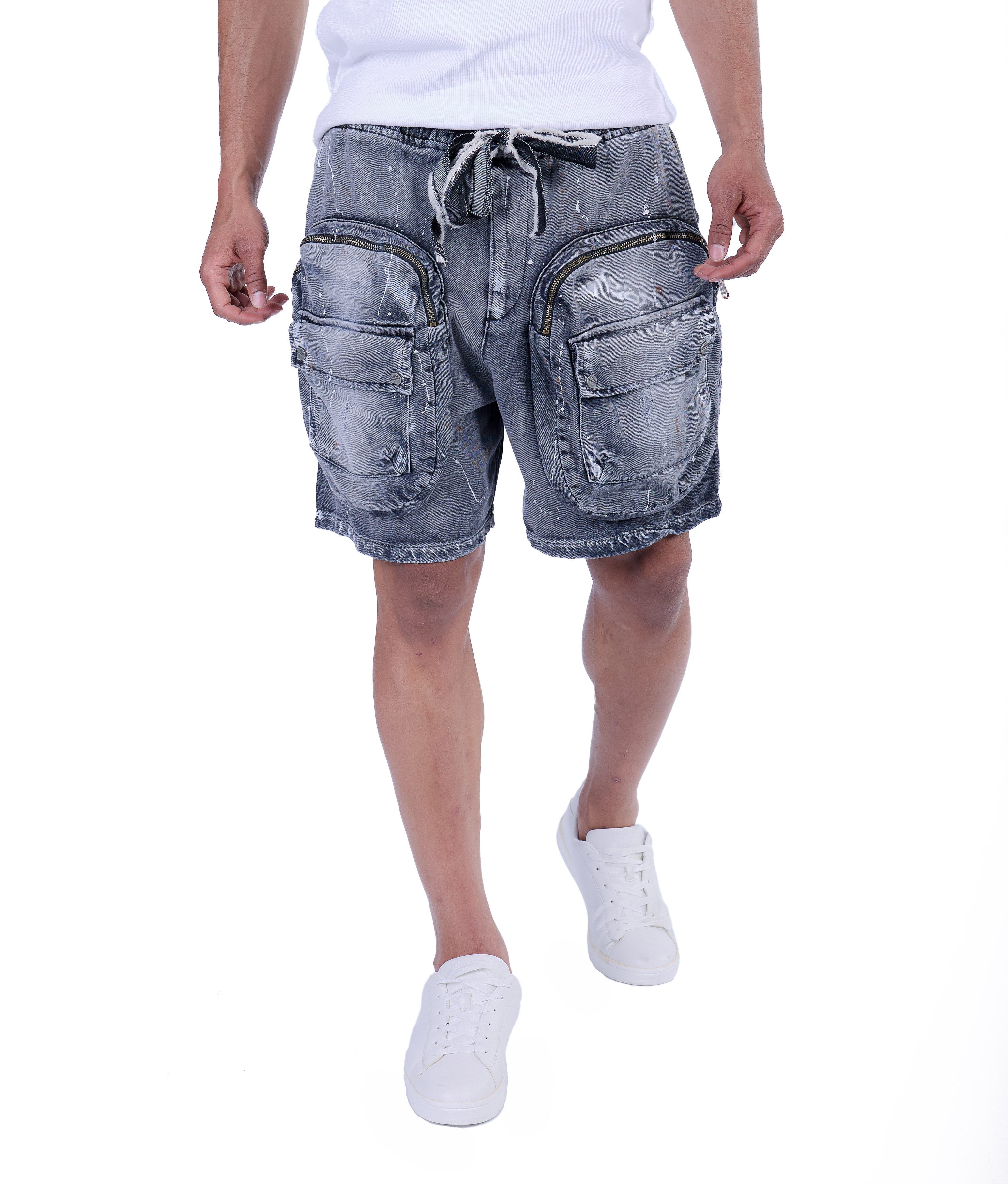 KINGZ Caprihose KINGZ Herren Baggy Jeans Capri