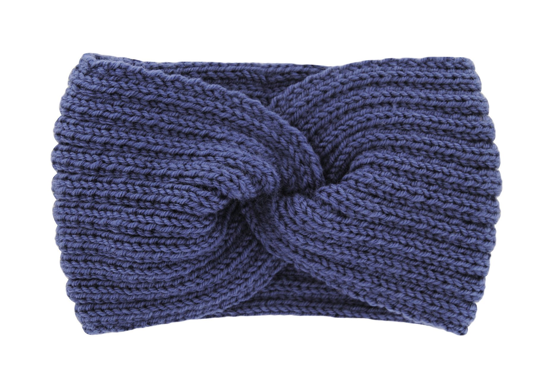 axy Haarband Damen Strick Stirnband mit Twist Knoten, Strick Winter Stirnband Hairband