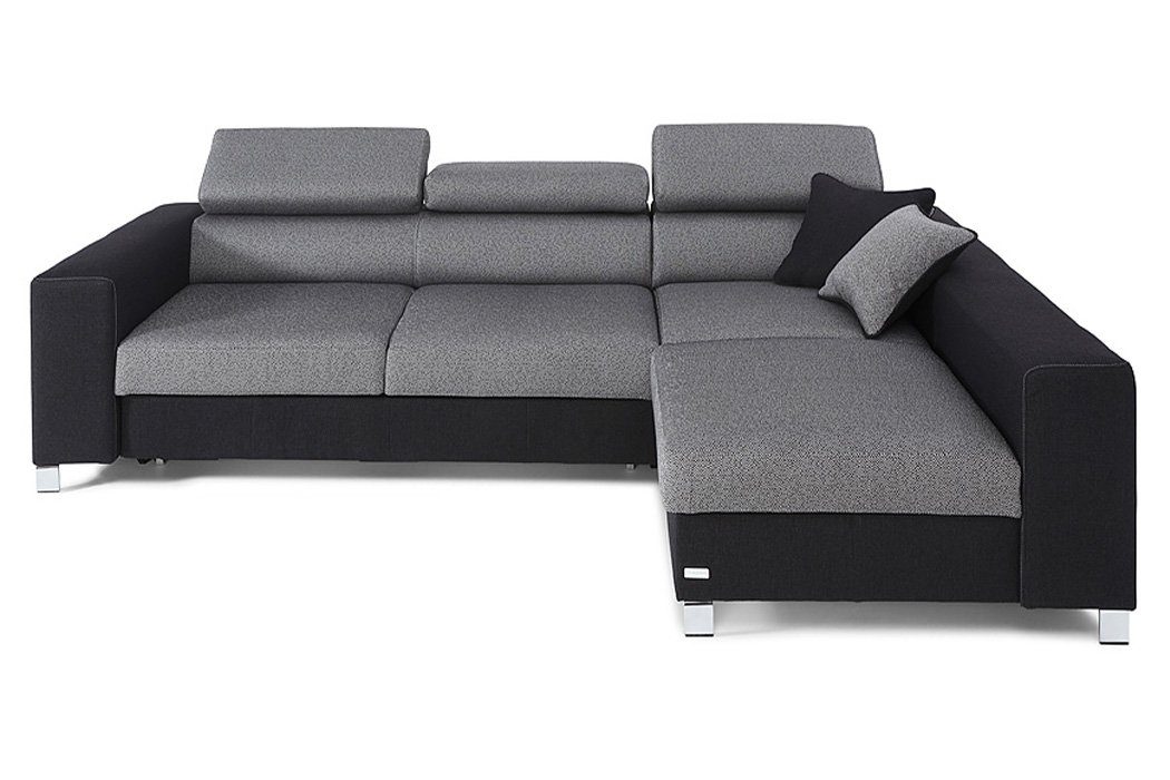 JVmoebel Ecksofa, L-Form Ecksofa Design Bettfunktion Couch Polster Couch Modern Textil