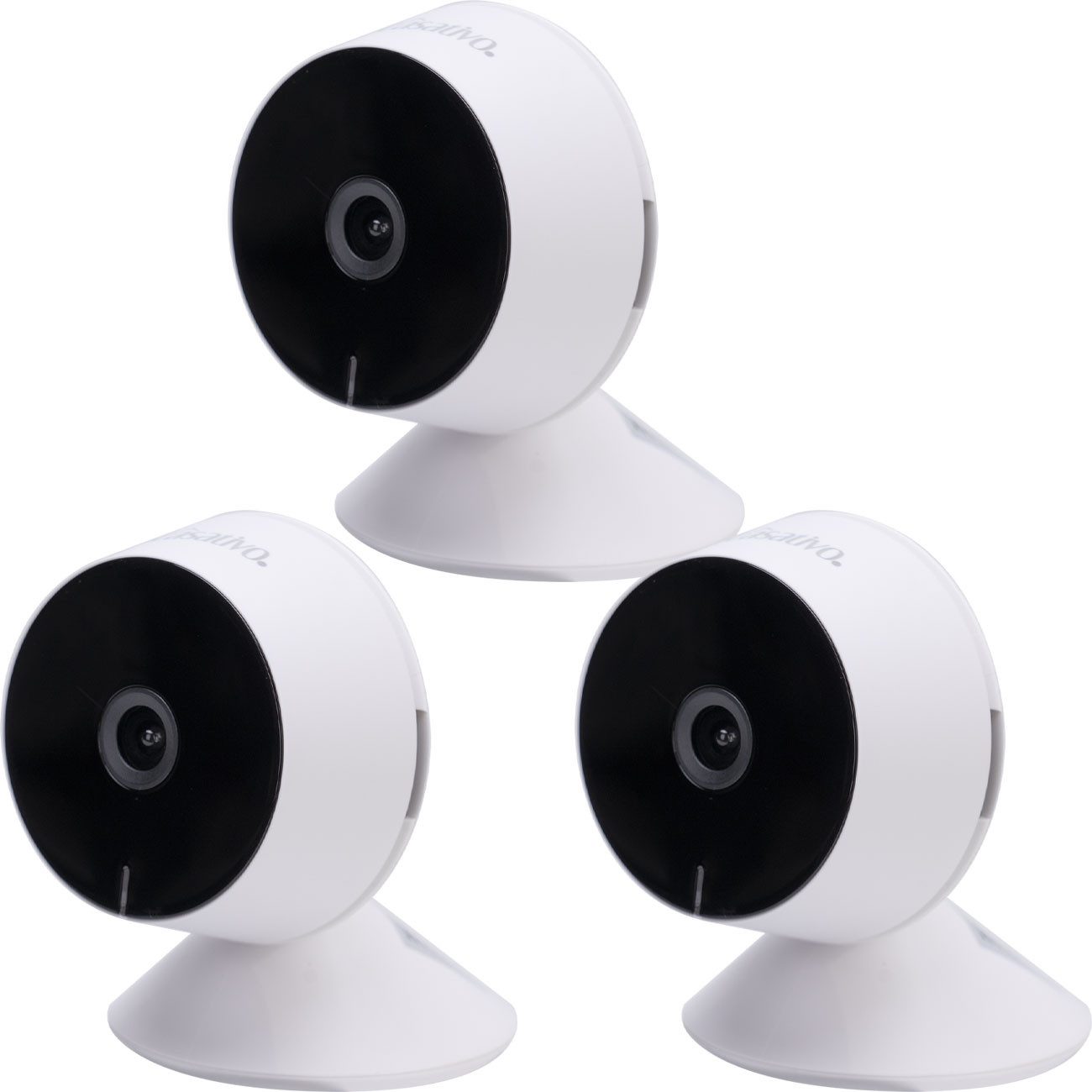 Casativo Überwachungskamera mit Akku Full-HD IP Überwachungskamera Smart IR-Nachtsicht 10m (Innenbereich, 3-tlg., Bewegungs- und Personenerkennung, Live View per App, Bildwinkel: 100)