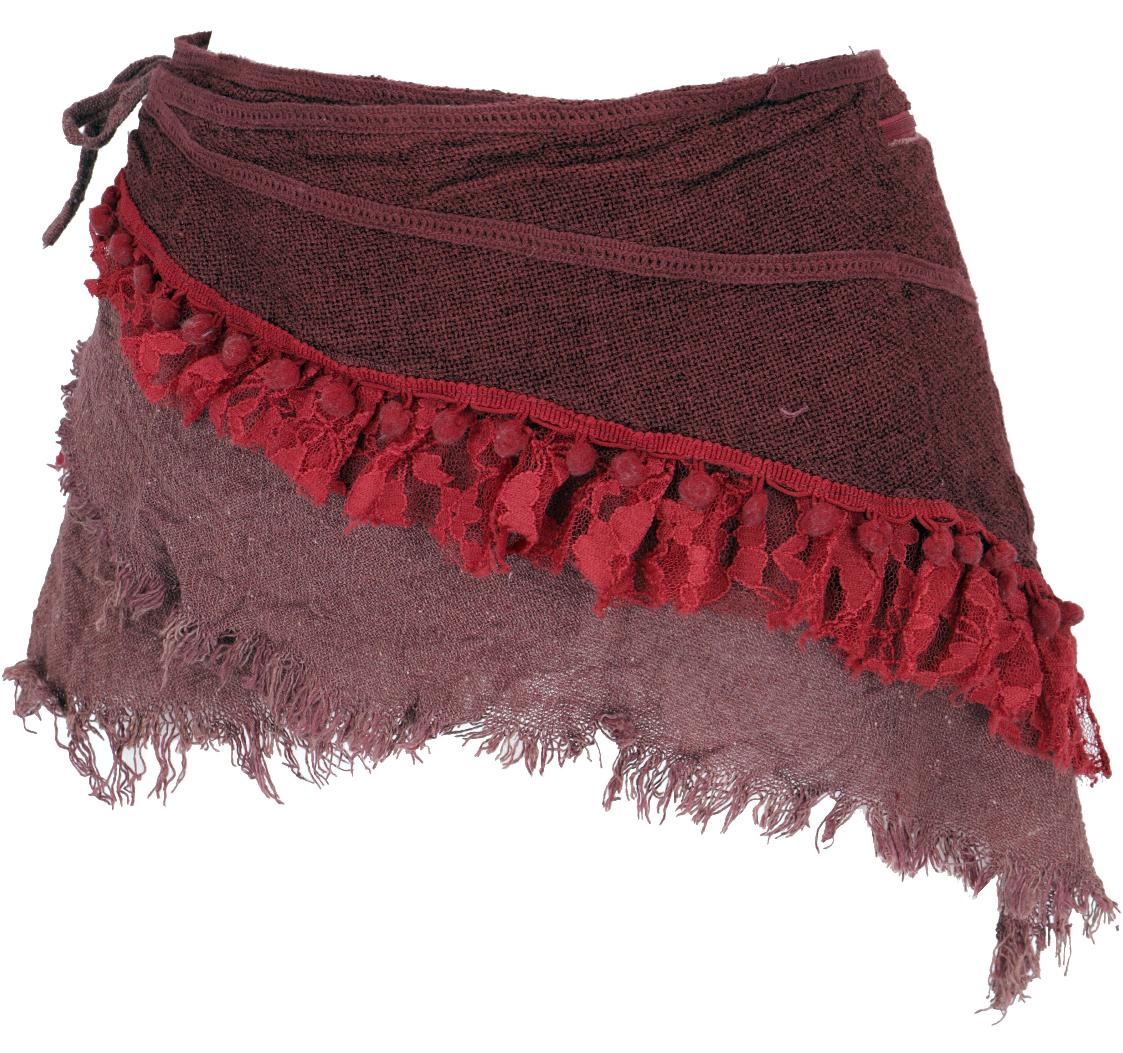 Guru-Shop Minirock Goa Cacheur mit Spitze, Minirock, Wickelrock.. alternati günstig online kaufen