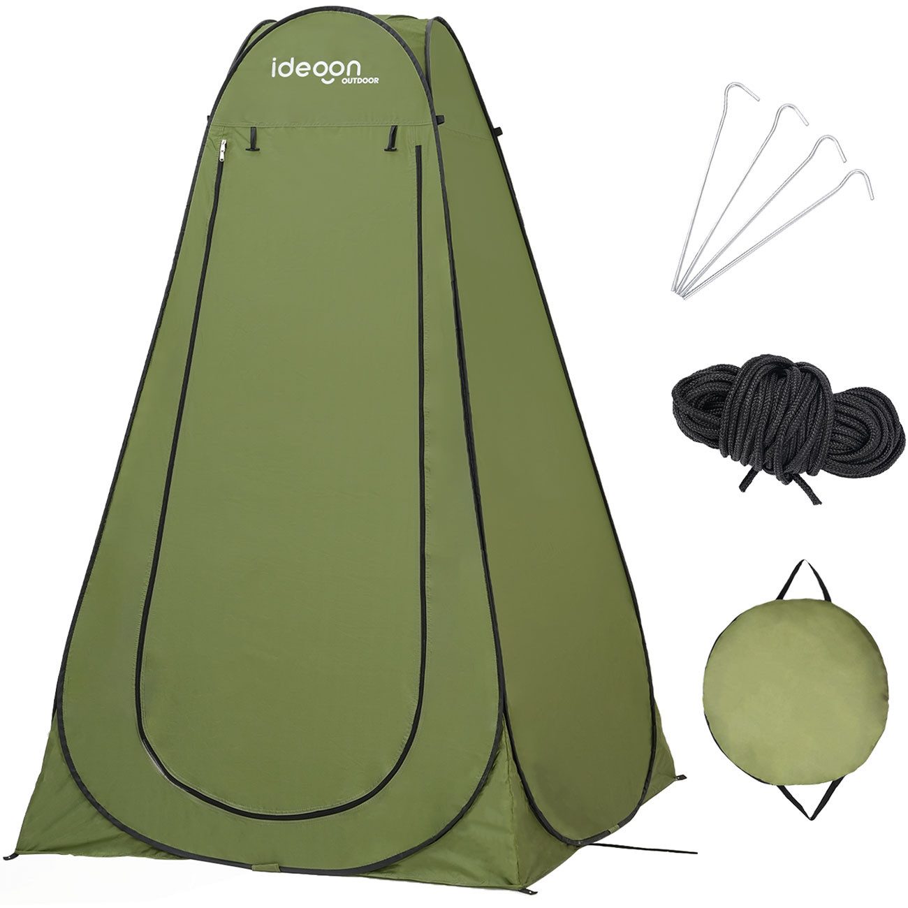 shop'n smile ideoon Wurfzelt Pop-Up Toilettenzelt Duschzelt & Umkleidezelt Sichtschutz Campingzelt, Personen: 1, 190x120x120 cm/Inkl. Zubehör & Tasche/Camping, Strand & Outdoor