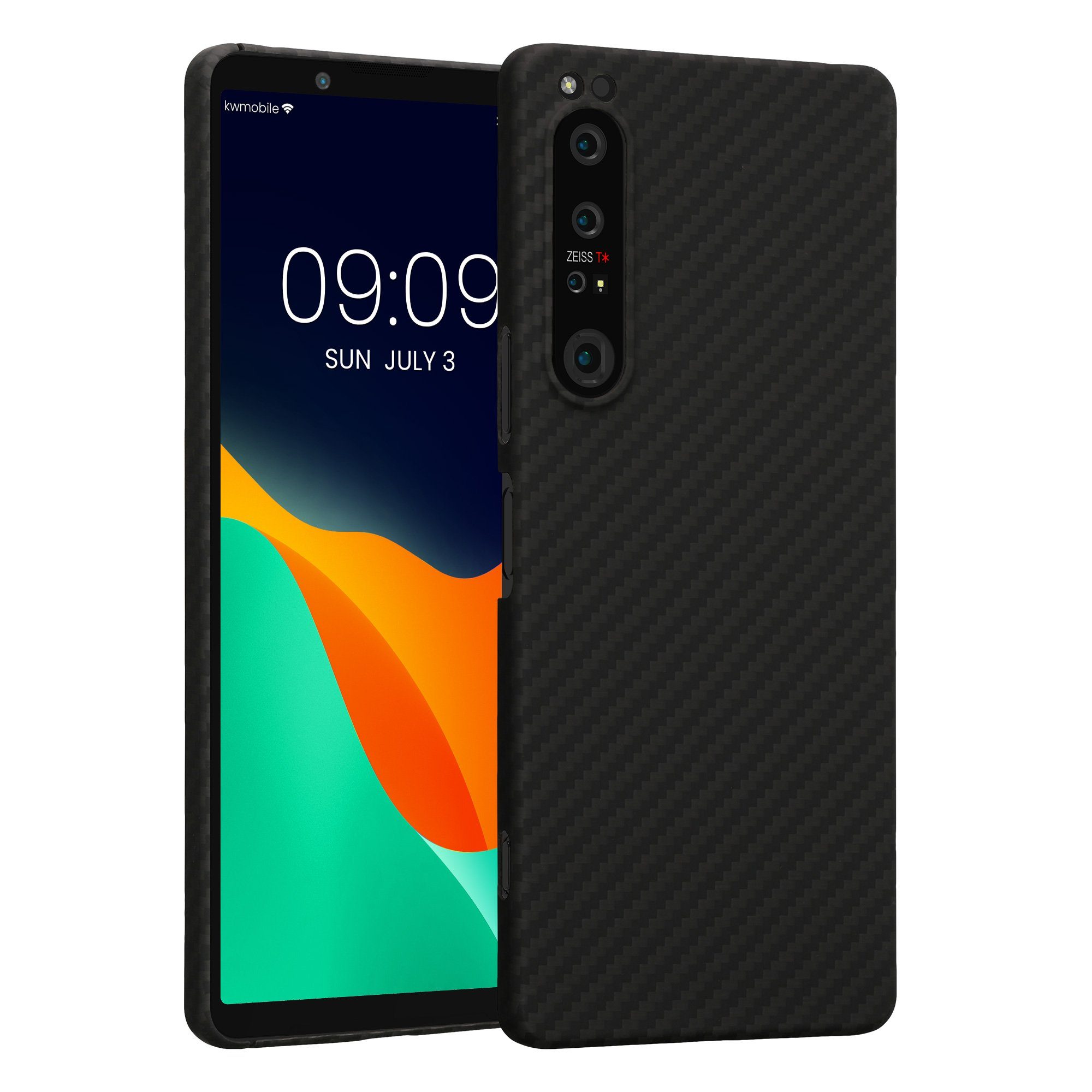 kalibri Handyhülle Hülle für Sony Xperia 1 IV, Aramid Handy Schutzhülle - Smartphone Cover Case