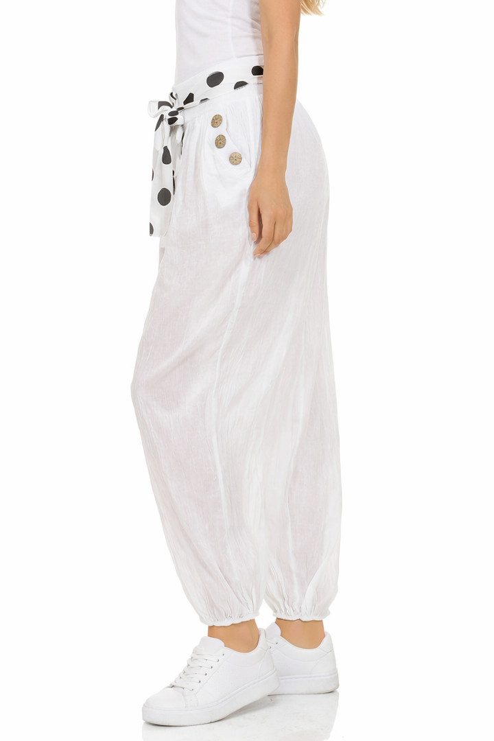 Mississhop Haremshose Leichte Baumwollhose einfarbige Hose Sommerhose Aladinhose M. 270 in Unifarbe