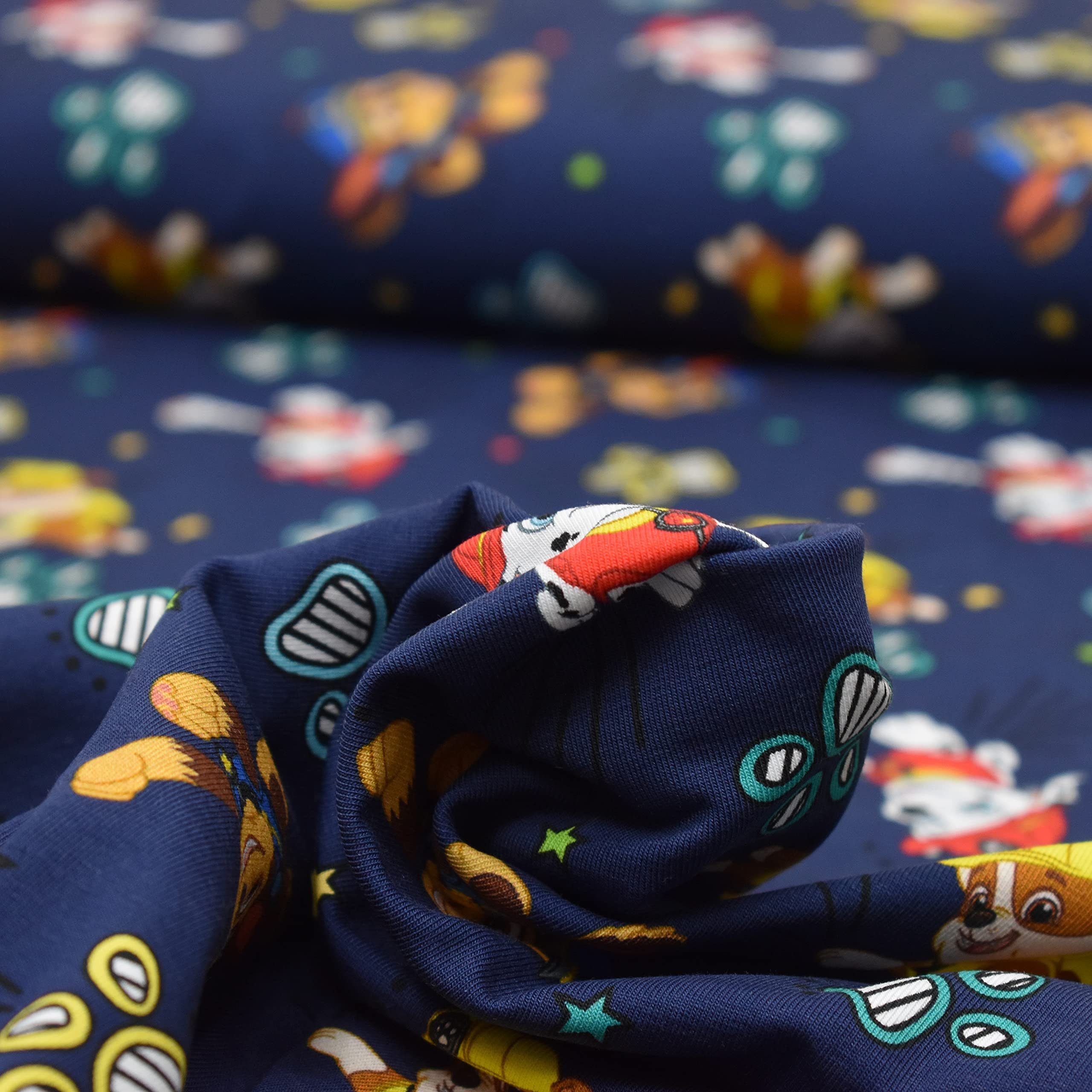 MAGAM-Stoffe Stoff "Paw Patrol", Kinder Jersey ÖKO-TEX Meterware ab 50cm