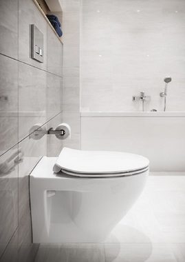 HGMBAD Tiefspül-WC »Geberit Vorwandelement WC spülrandlos Komplettset«, Wand Montage, Abgang waagerecht, Komplettset