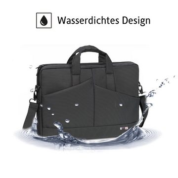 Laptoptasche AV6457 17 zoll businesstasche schwarz bordeaux Laptop bag Aktentasche, Laptopfach bis 17,3 Zoll wasserdichtes design Businesstaschen