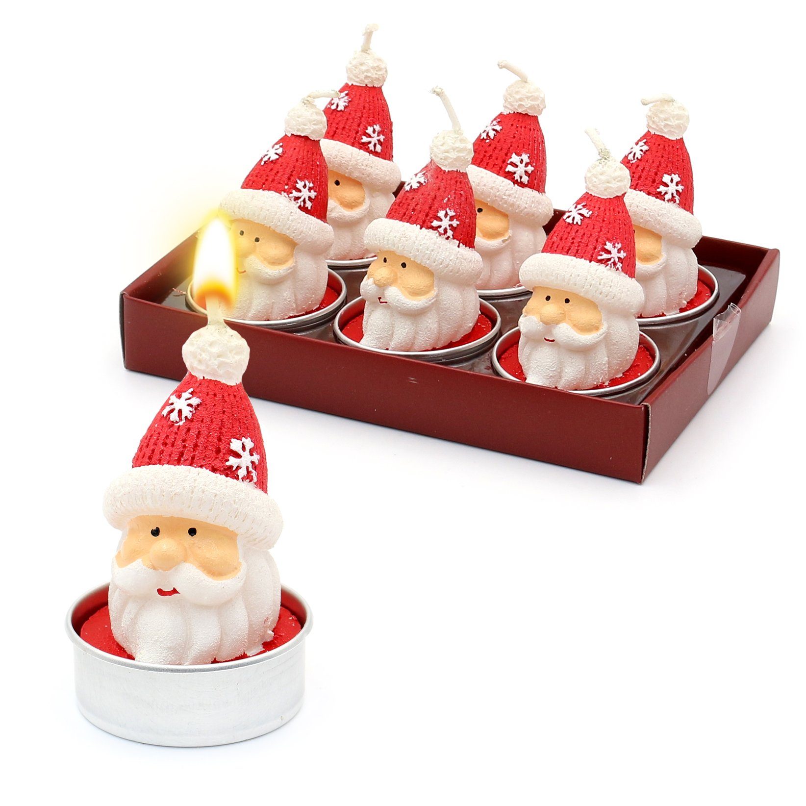 Dekohelden24 Teelicht 6er Set Teelichte, Motiv über Dropdown-Menü wählbar ( günstig online kaufen