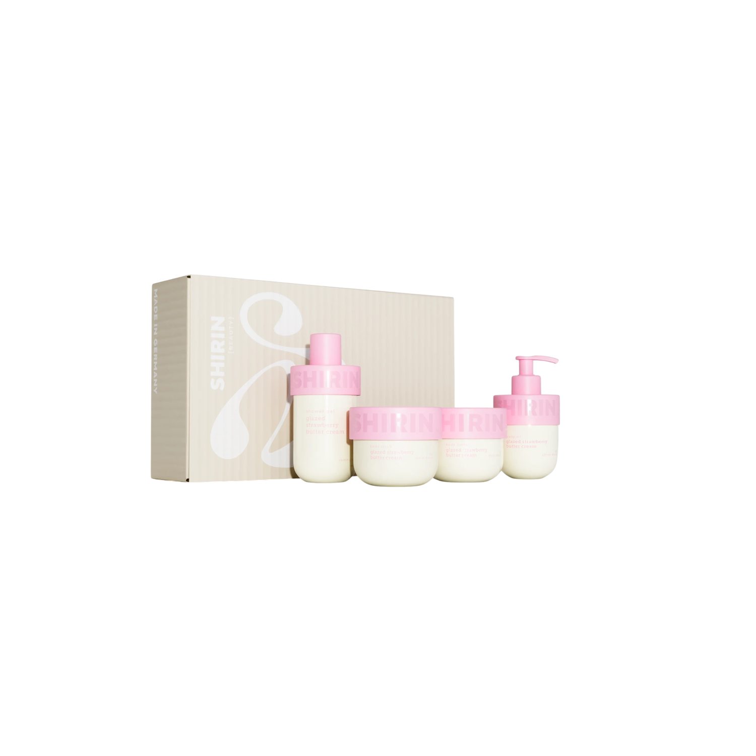 Shirin Beauty Duschgel Glow Girl Butter Set Glazed Strawberry Butter Cream, 4-tlg.