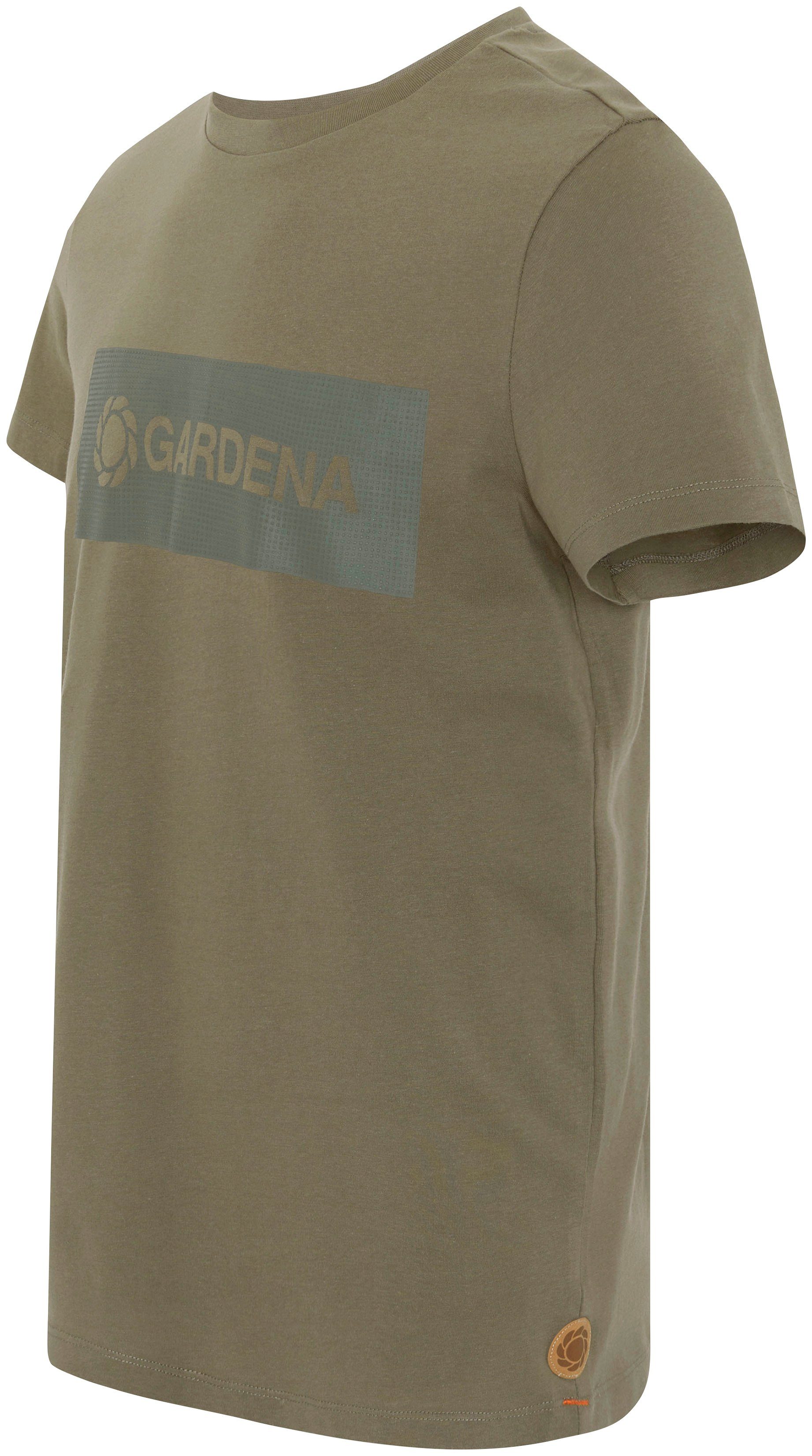 Gardena-Logodruck Olive T-Shirt mit GARDENA Dusty