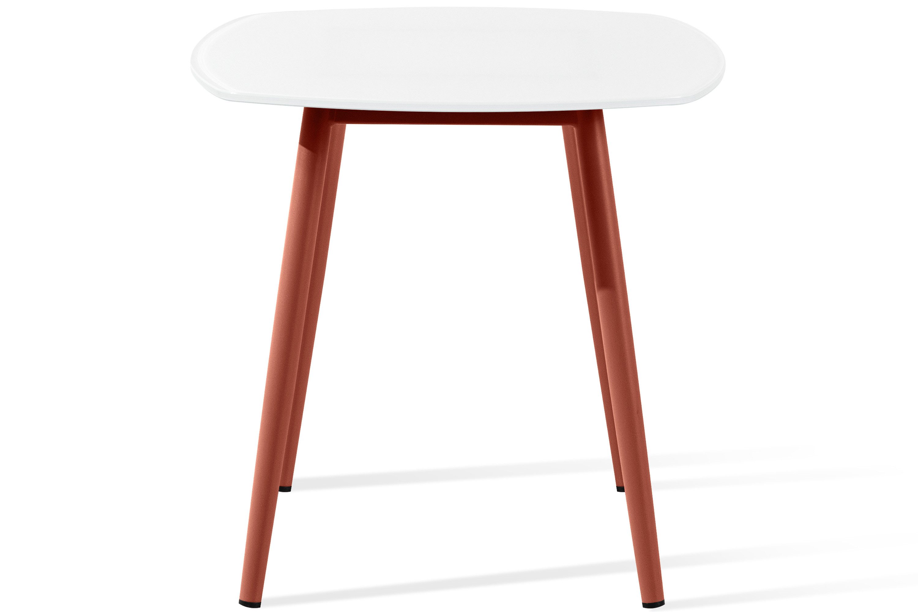 KONSIMO® Gartentisch SOLIS Balkontisch, Stahlgestell, hergestellt in der EU, Tischplatte aus gehärtetem Glas, Modern, pflegeleicht