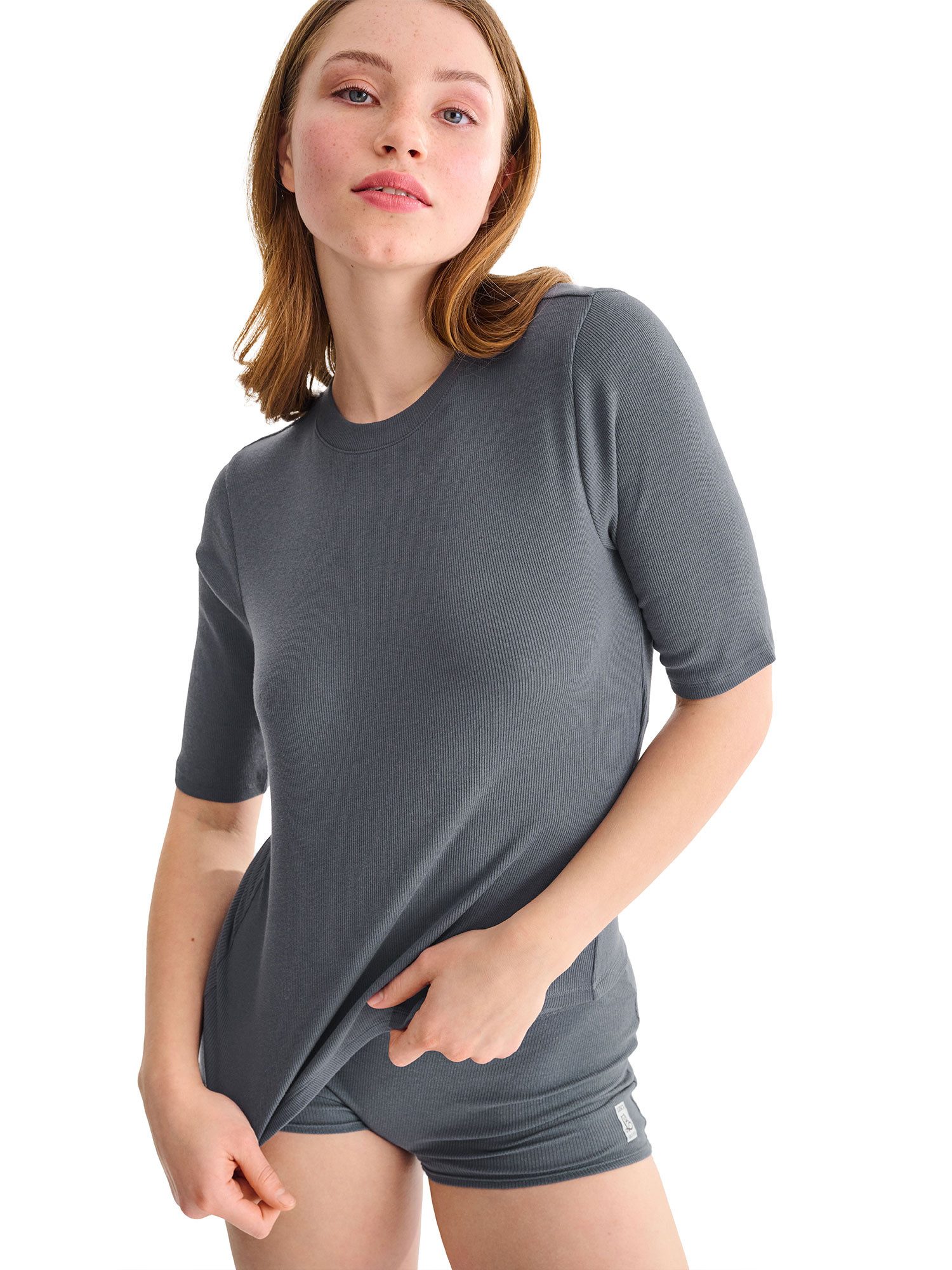 Lisca T-Shirt 2er Pack Shirt kurzarm (Packung, 2-tlg) Modal X Baumwolle, luxuriöses Tragegefühl - durch Material-Mix