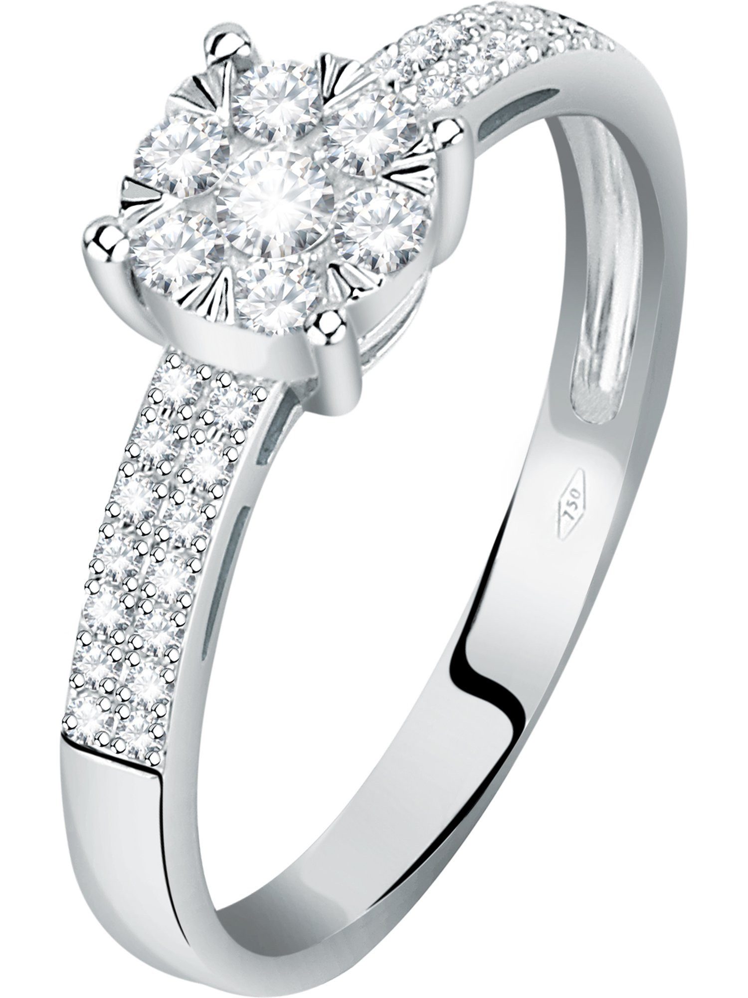 CHRIST Diamantring CHRIST Damen-Damenring 585er Weißgold 1 Diamant günstig online kaufen