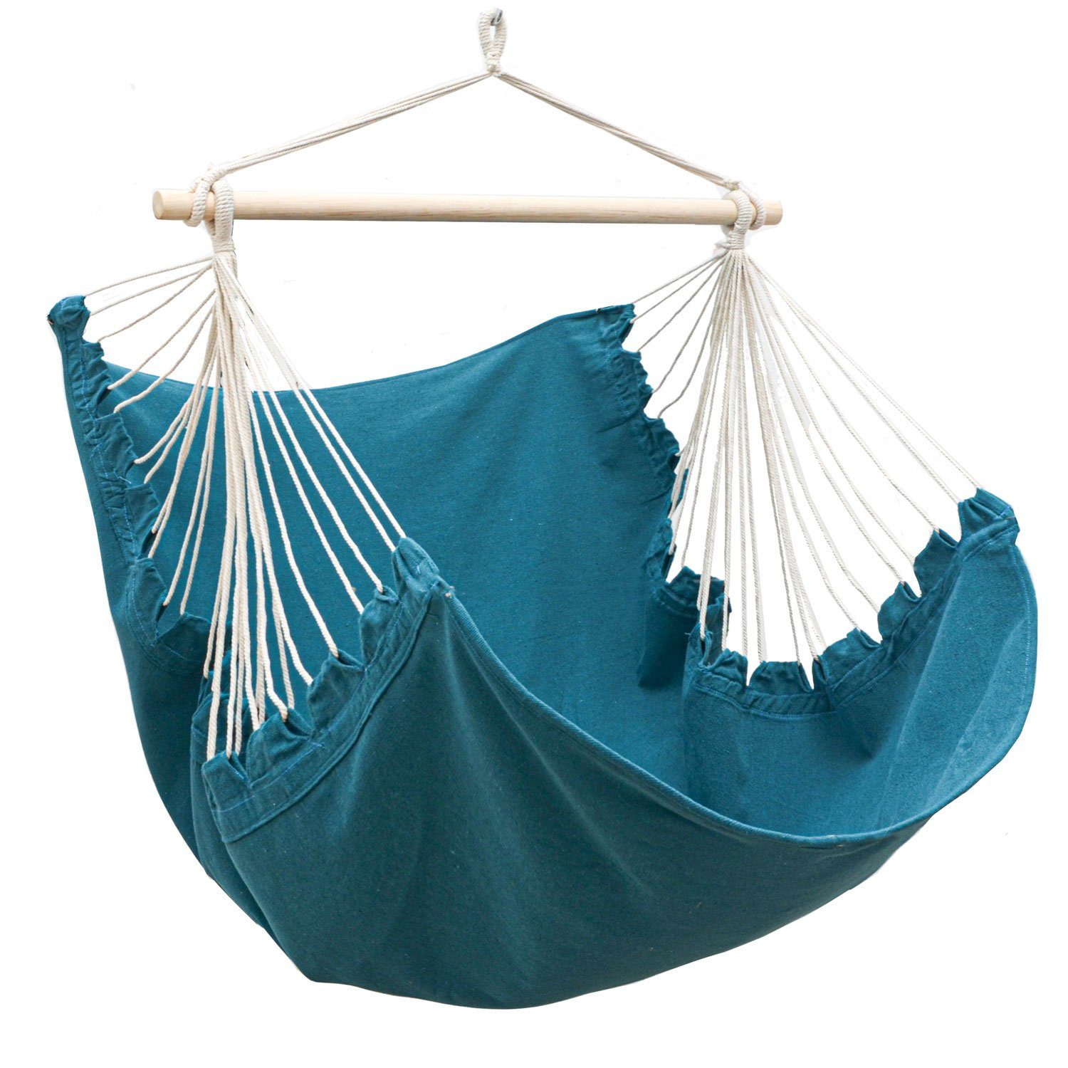 AMANKA Hängestuhl für 1 Person: XL Outdoor Hängesessel bis 100 kg für Garten und Balkon, 155 x 125 cm Hängesitz für Kinder und Erwachsene - Indoor Relaxsessel