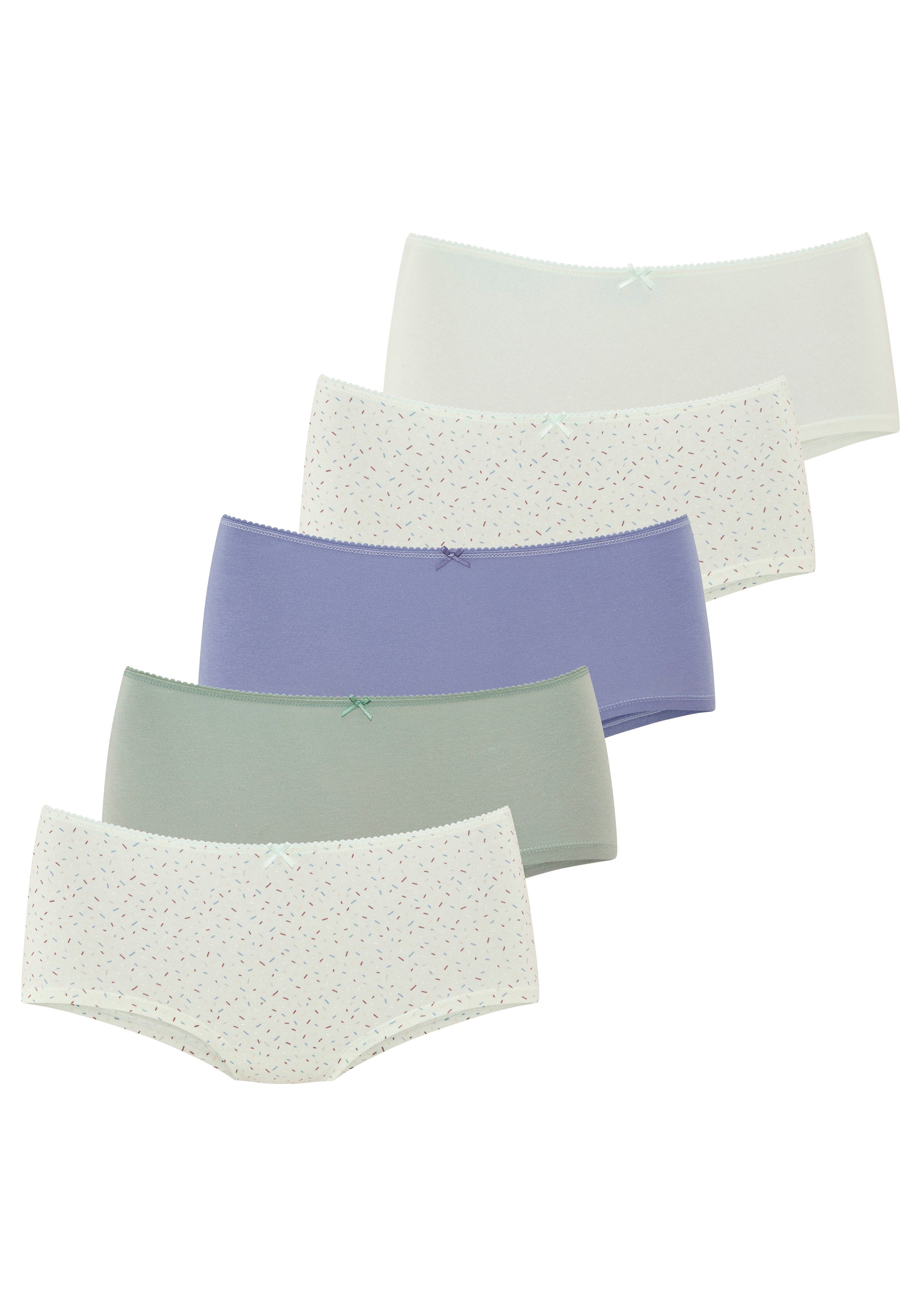 Vivance by Lascana Panty (5er Pack) mit kleiner Häkelkante, angenehme Baumwollqualität