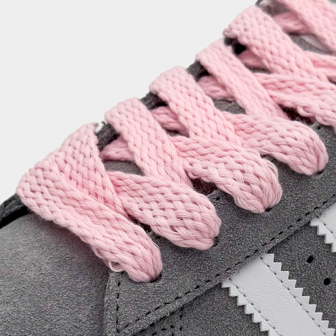 Kicksarchive Schnürsenkel Flache breite Schnürsenkel Campus 00s Spezial Flat Cord Laces 1,5mm, Flache extra breite Schnürsenkel in weiß, beige und Pastellfarben