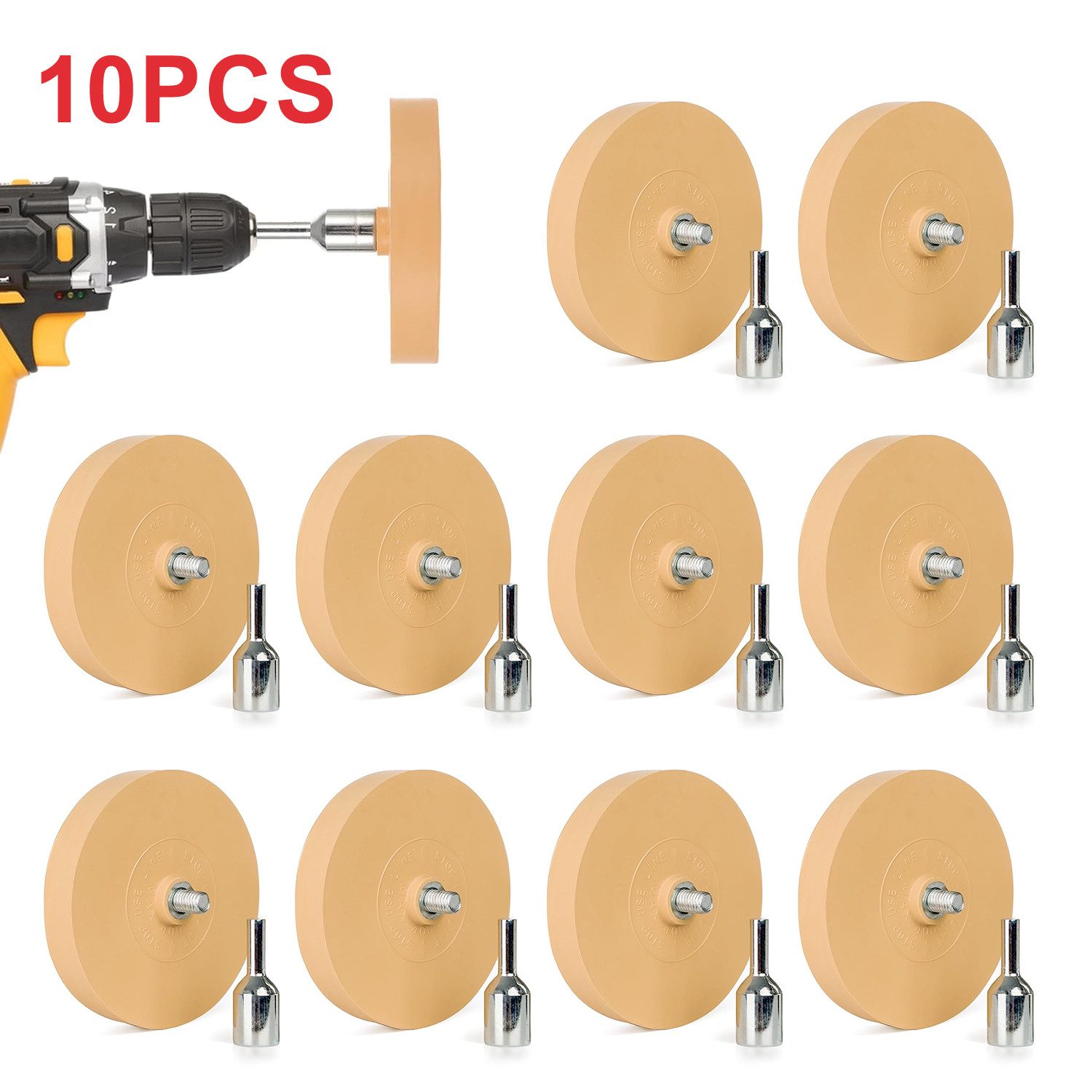 OSTWOLKE Radiergummi Folienradierer Klebegewichte-Entferner Radierscheibe Ø88mm + Adapter