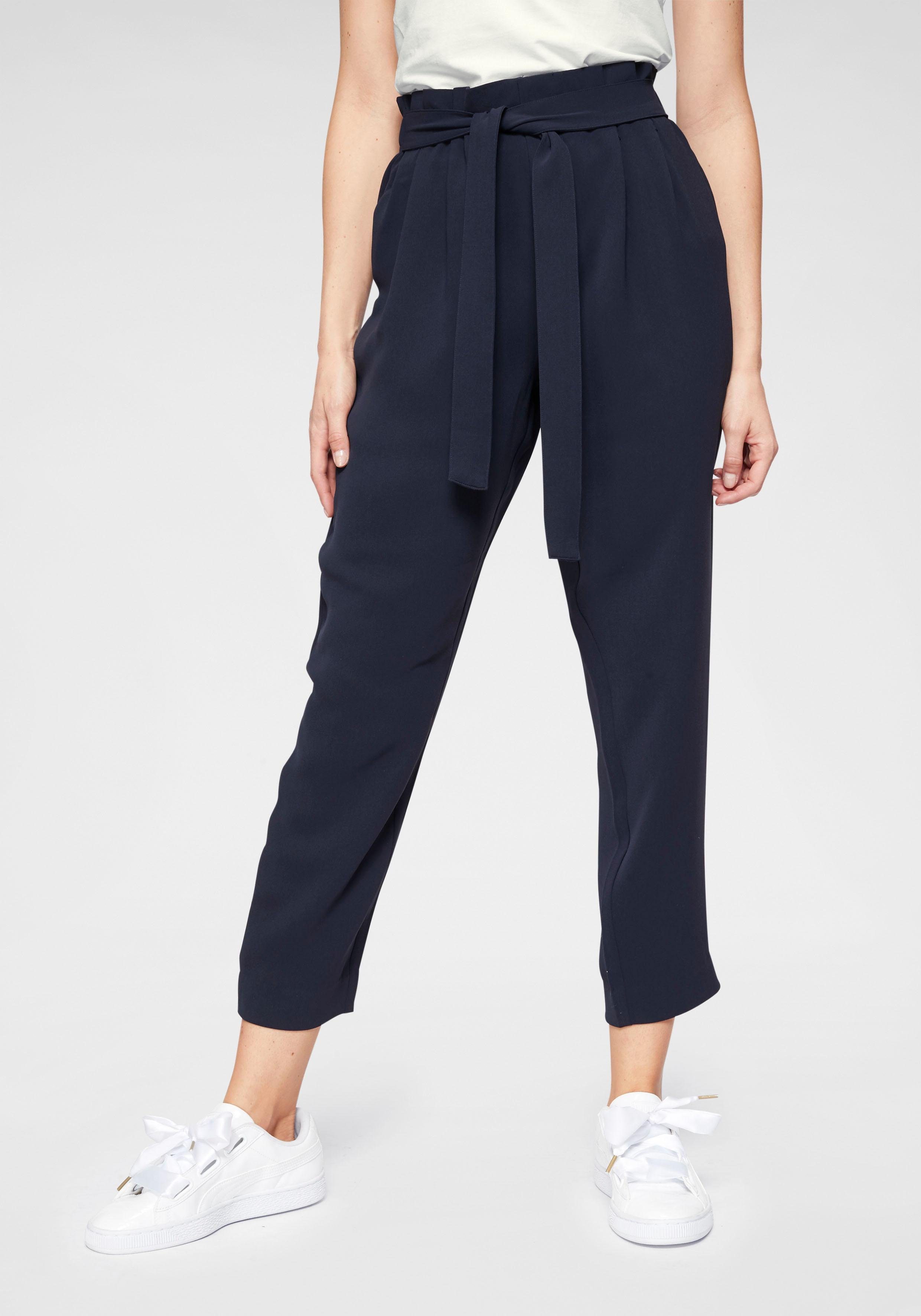 Sublevel Damen Paperbag Cord-Hose - High Waist Freizeithose Mit Tapered Leg