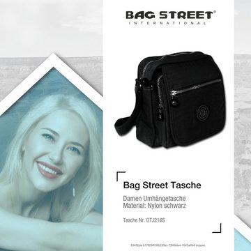 BAG STREET Umhängetasche Bag Street Damenhandtasche Umhängetasche (Umhängetasche), Umhängetasche Nylon, schwarz ca. 20cm x ca. 22cm