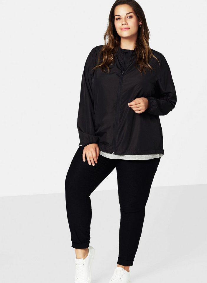 Zizzi Kurzjacke Active Damen Trainingsjacke Fitness Sportsjacke Große Größen Zizzi Kurzjacke Active Damen Trainingsjacke Fitness Sportsjacke Große Größen