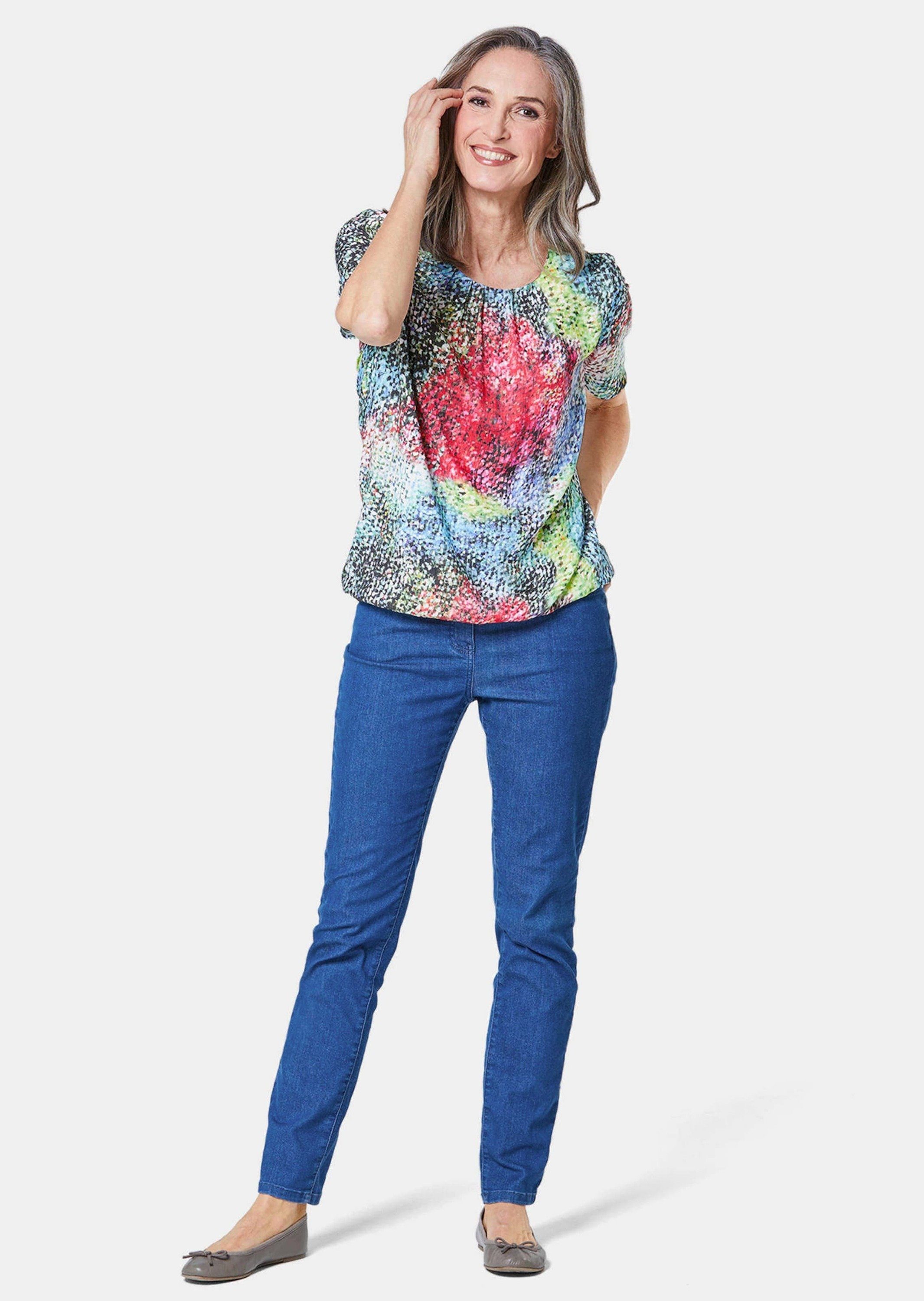 GOLDNER Druckbluse Farbbrillante Druckbluse mit liebevollen günstig online kaufen