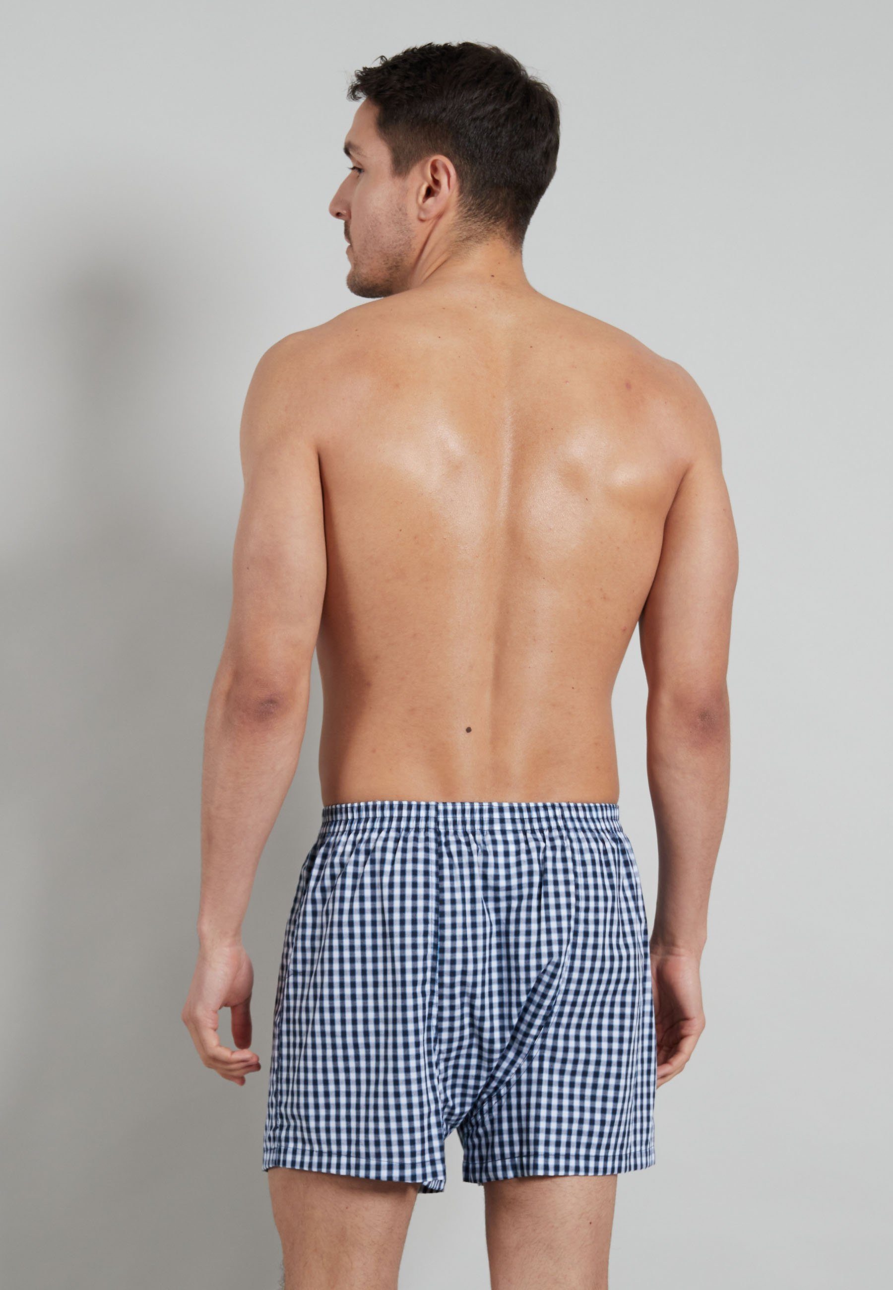 GÖTZBURG Boxershorts GÖTZBURG Herren Boxershort blau 4er Pack (4-St)