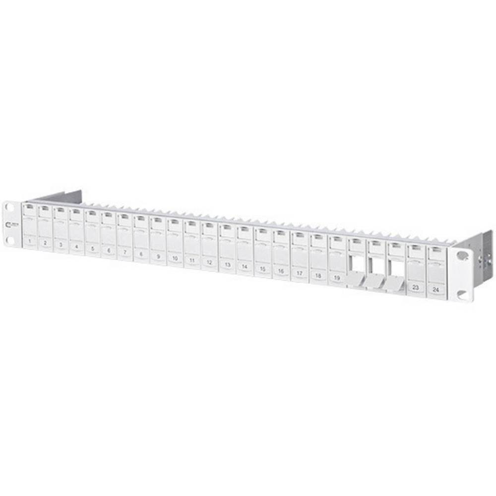 Keystone 19″ Modulträger 1HE 24 Por unbestückt, Netzwerk-Patch-Panel