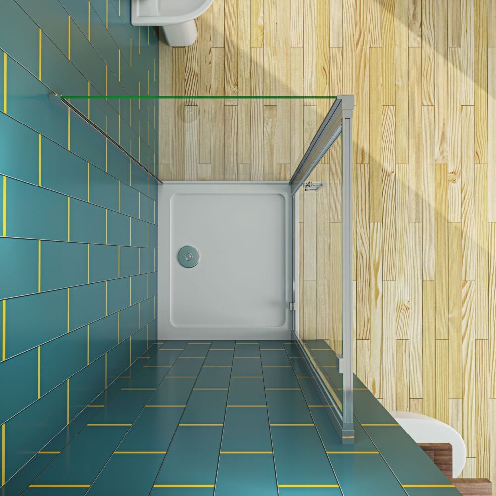 Duschparadies Eckdusche 185cm 5mm Sicherheitsglas Pendeltür mit Seitenwand günstig online kaufen