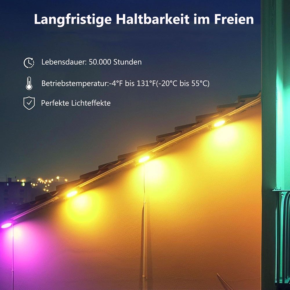 MUPOO LED Stripe LED-Lichterkette 15m/30m RGB LED Streifen Fernbedienung Bl günstig online kaufen