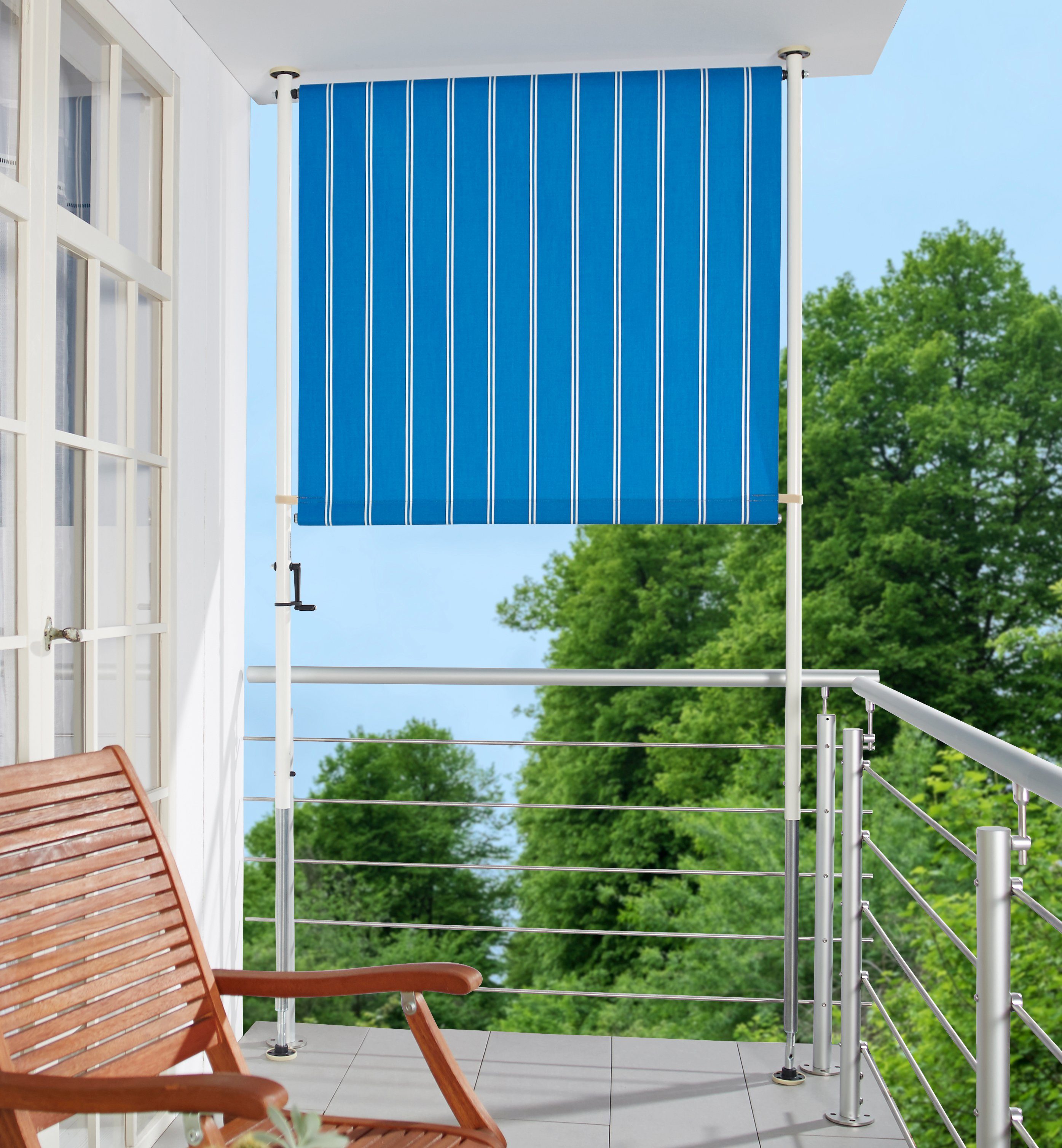 Angerer Freizeitmöbel Balkonsichtschutz »Polyacryl, blau/weiß« in 2
