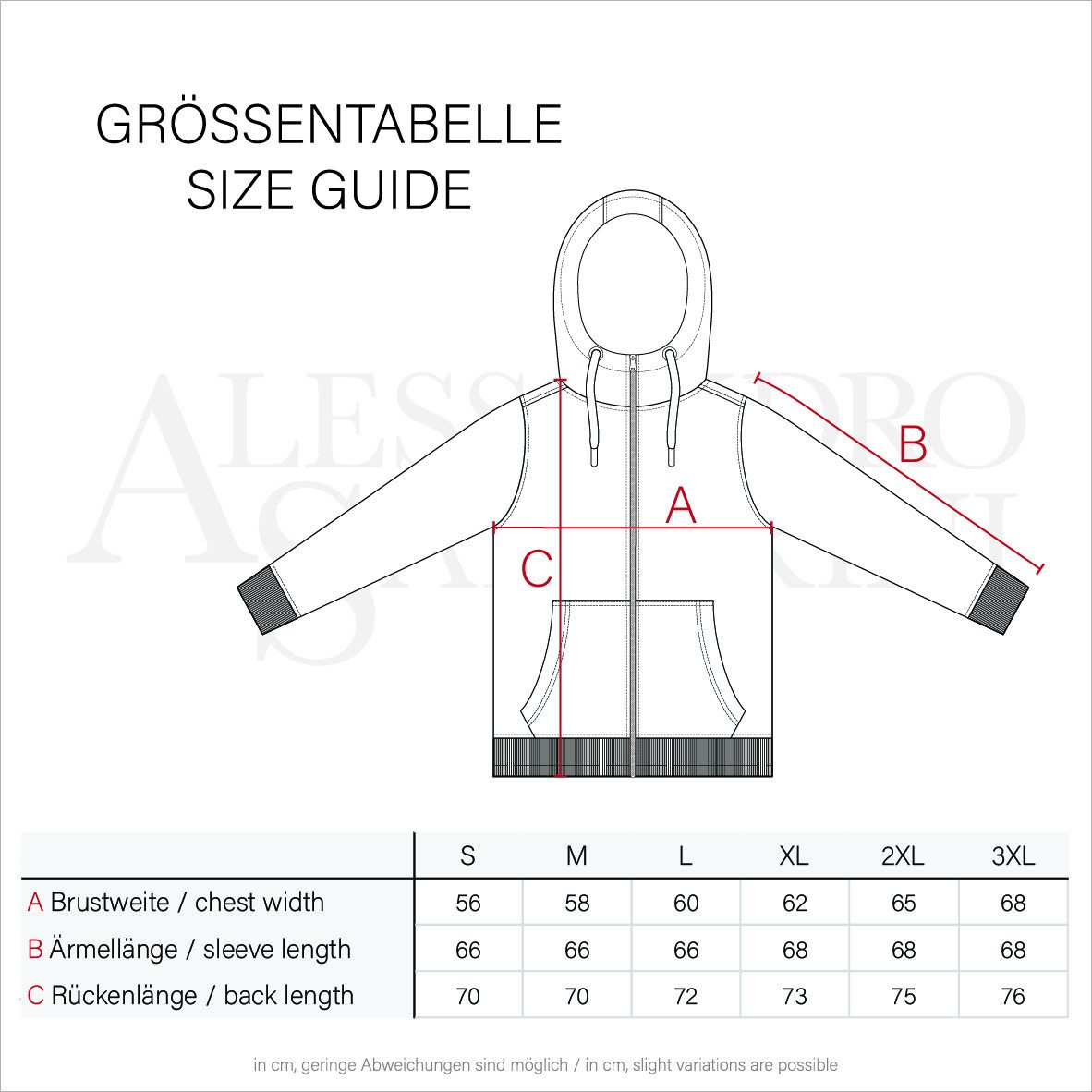 Alessandro Salvarini Sweatjacke ASGeenio mit hohem Kragen