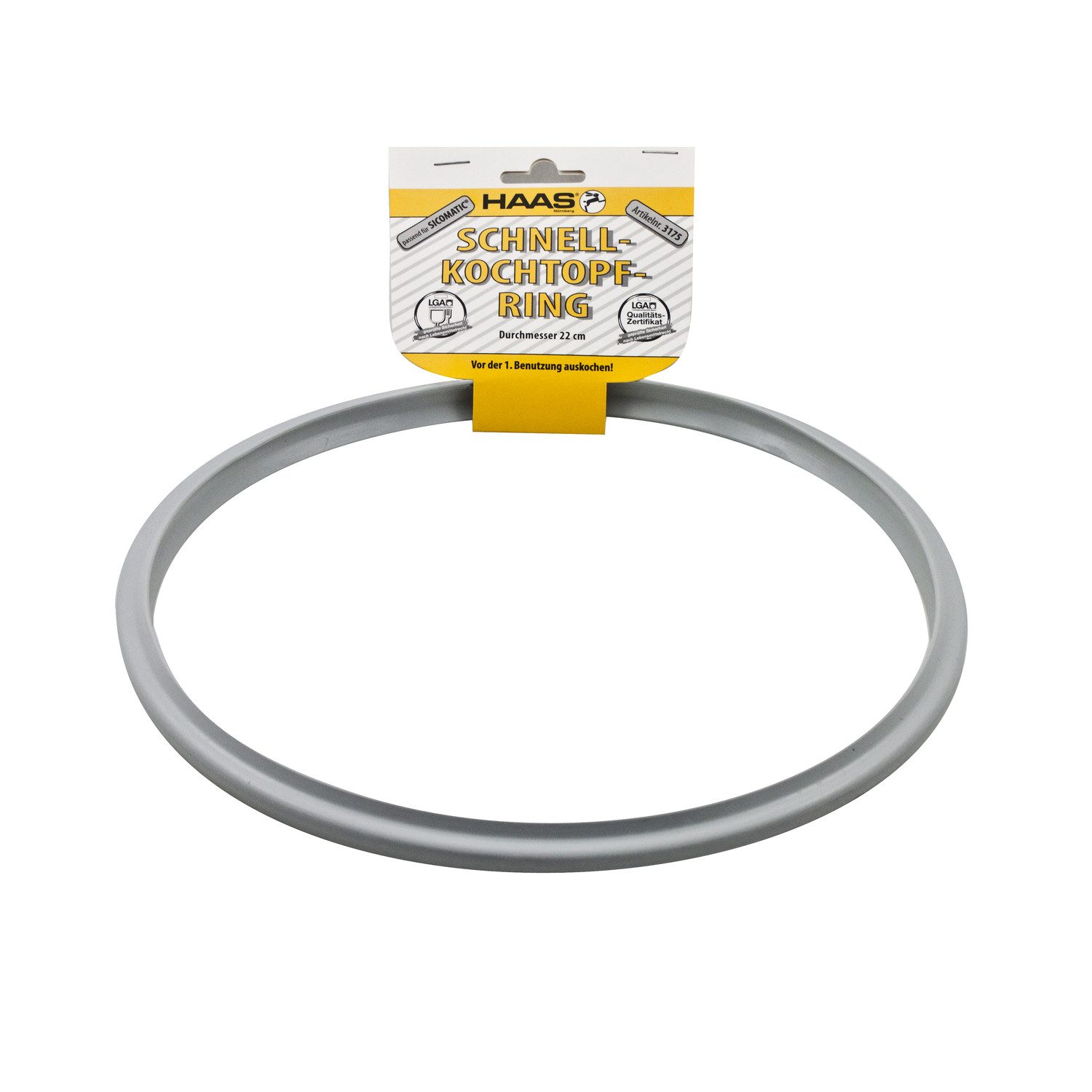 HAAS Dichtungsring Schnellkochtopf Dichtungsring Innen Ø 22 cm (1-St), für Silit Sicomatic Schnellkochtöpfe
