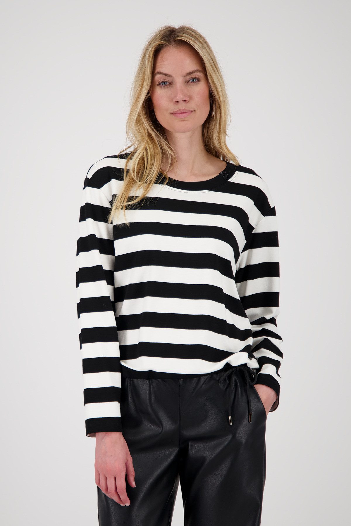 Monari Sweatshirt Sweatshirt Ringel Mit Rundhalsausschnitt günstig online kaufen