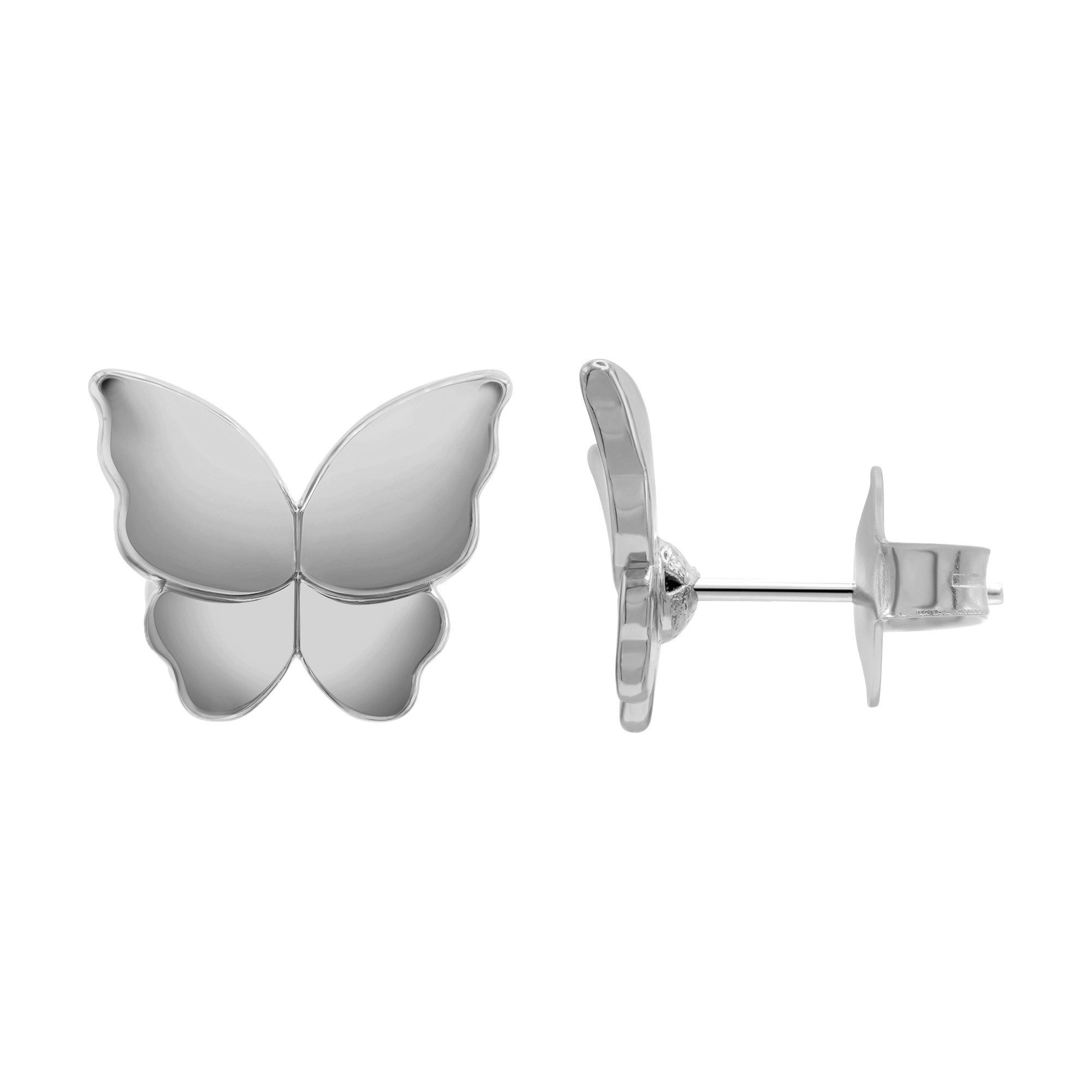 Heideman Paar Ohrstecker Corina silberfarben poliert (Ohrringe, inkl. Geschenkverpackung), Schmetterling Form