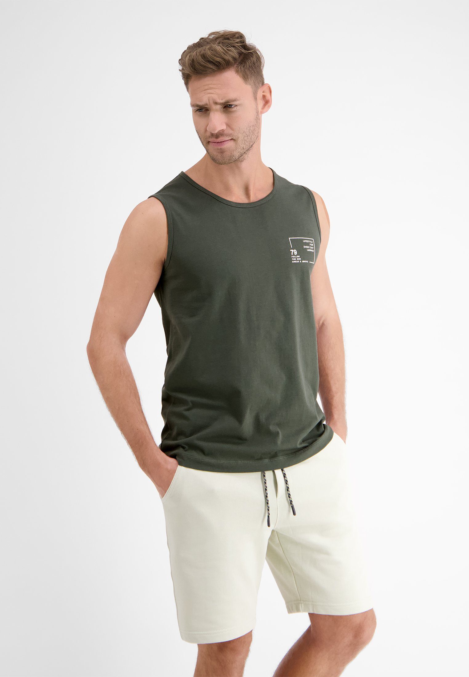 LERROS Muskelshirt LERROS Sommerliches Tanktop CHILLED OLIVE