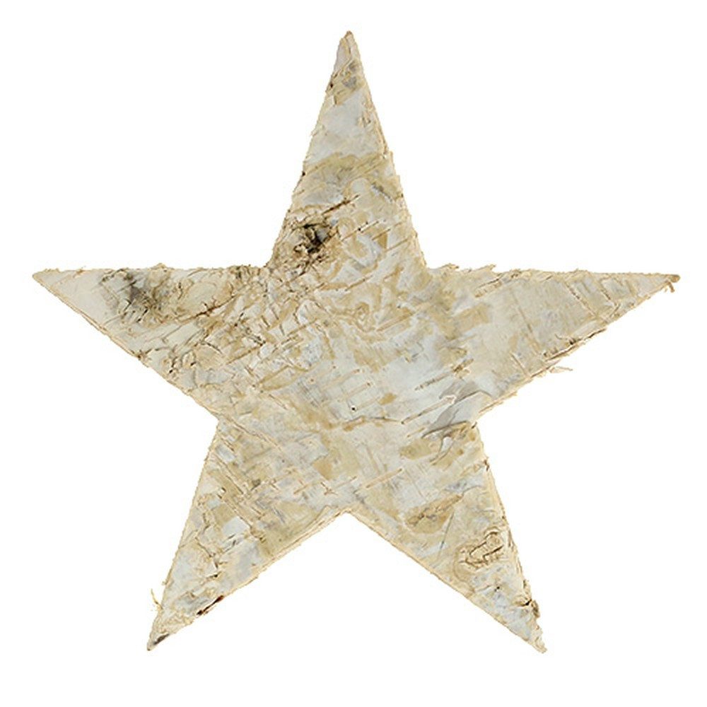 Florists Products Weihnachtsmann Birkensterne 9cm - Naturdeko für Weihnachten und kreative, 70 Stück